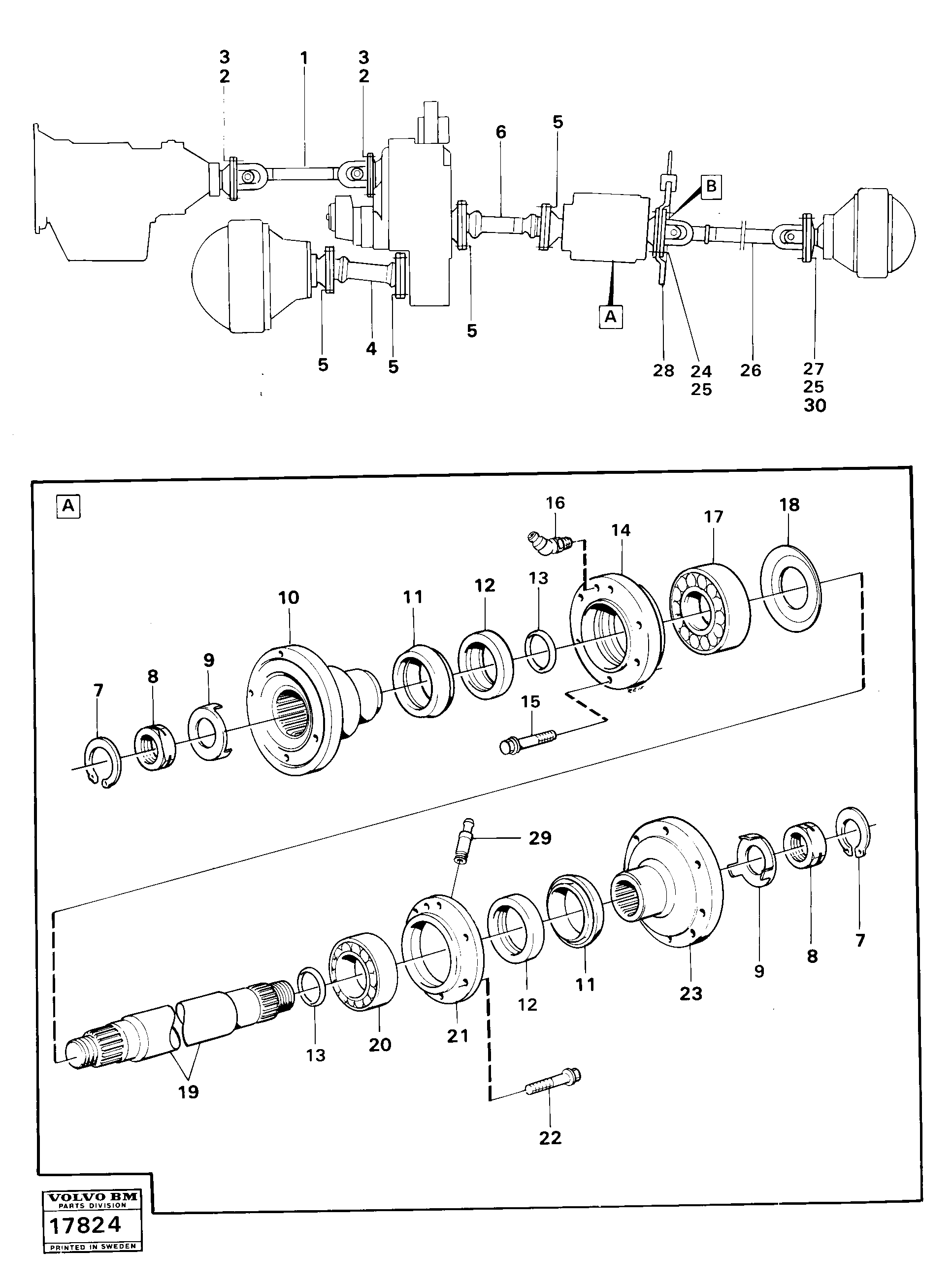 Power shafts — volvo parts diagram