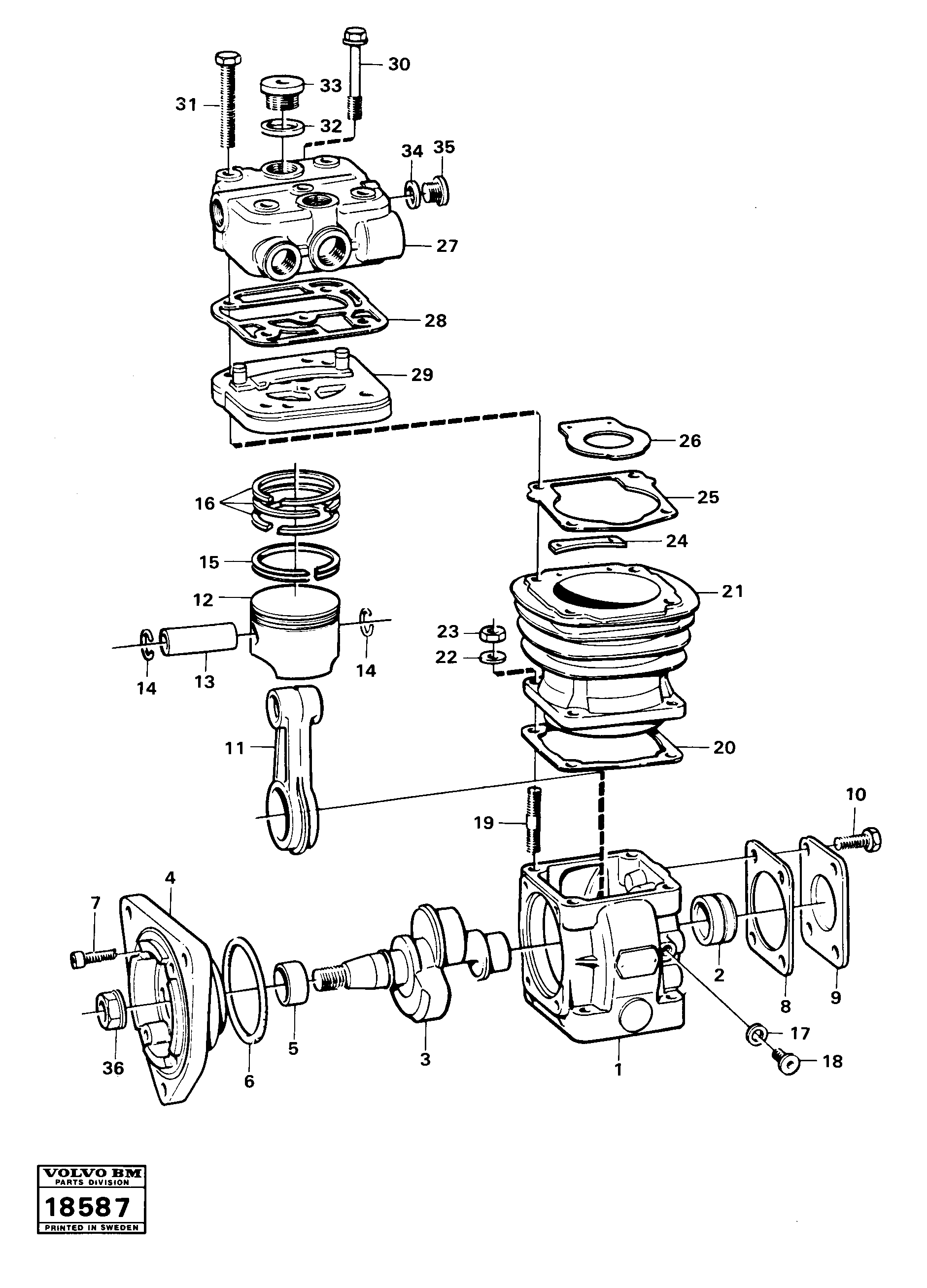 Air compressor — volvo parts diagram