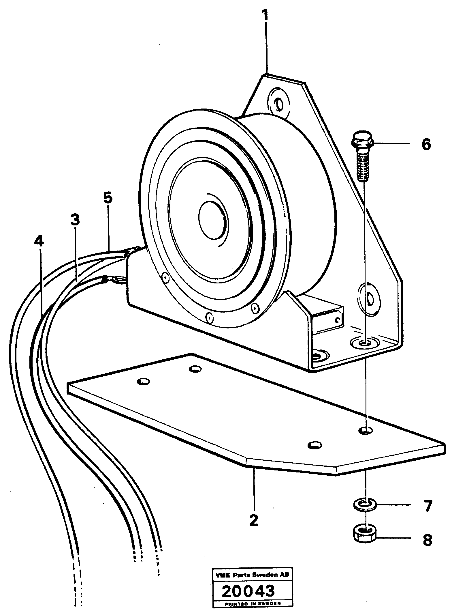Rev. warning unit 90859 — volvo parts diagram