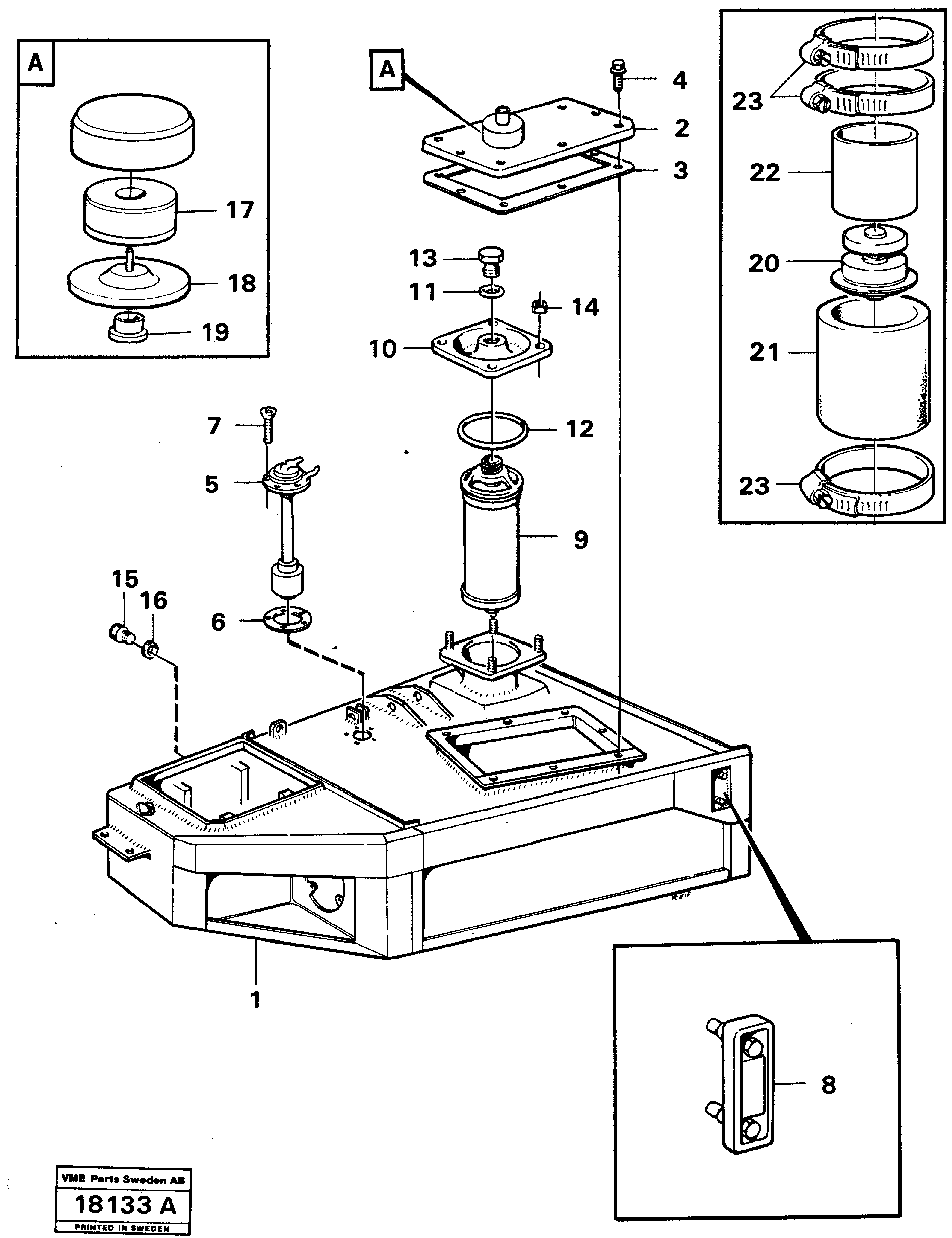 Hydraulic tank — volvo parts diagram