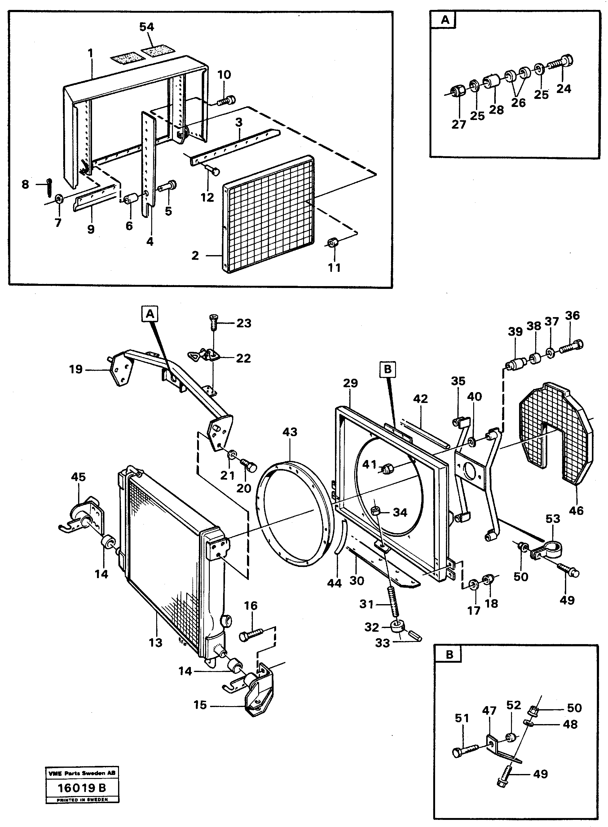 Radiator, fitting — volvo parts diagram