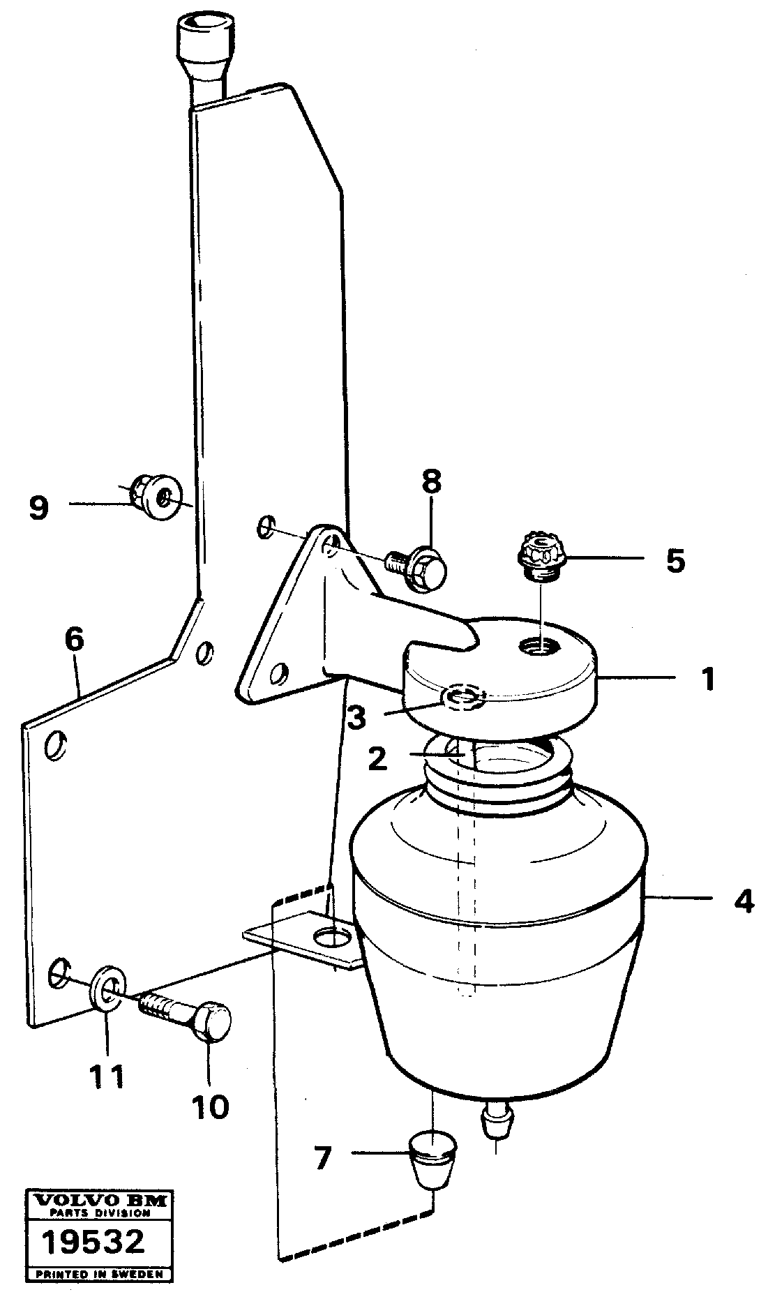Anti-freeze reservoir — volvo parts diagram