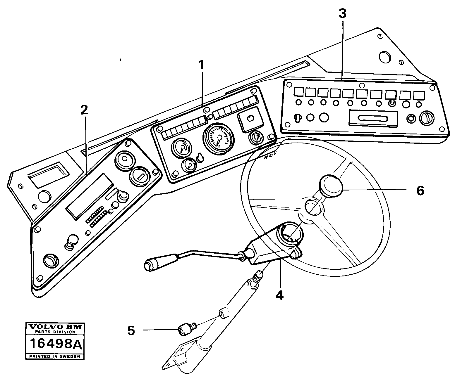 Instrument panel — volvo parts diagram