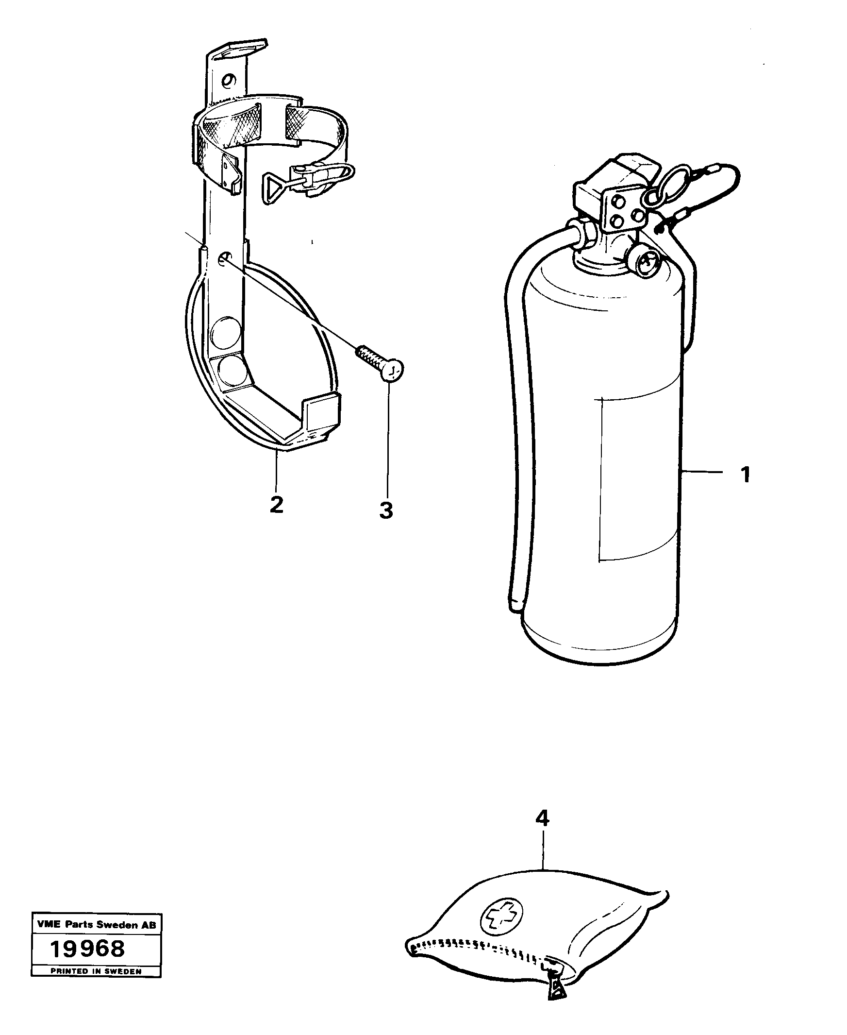 Emergency equipment 90389 — volvo parts diagram