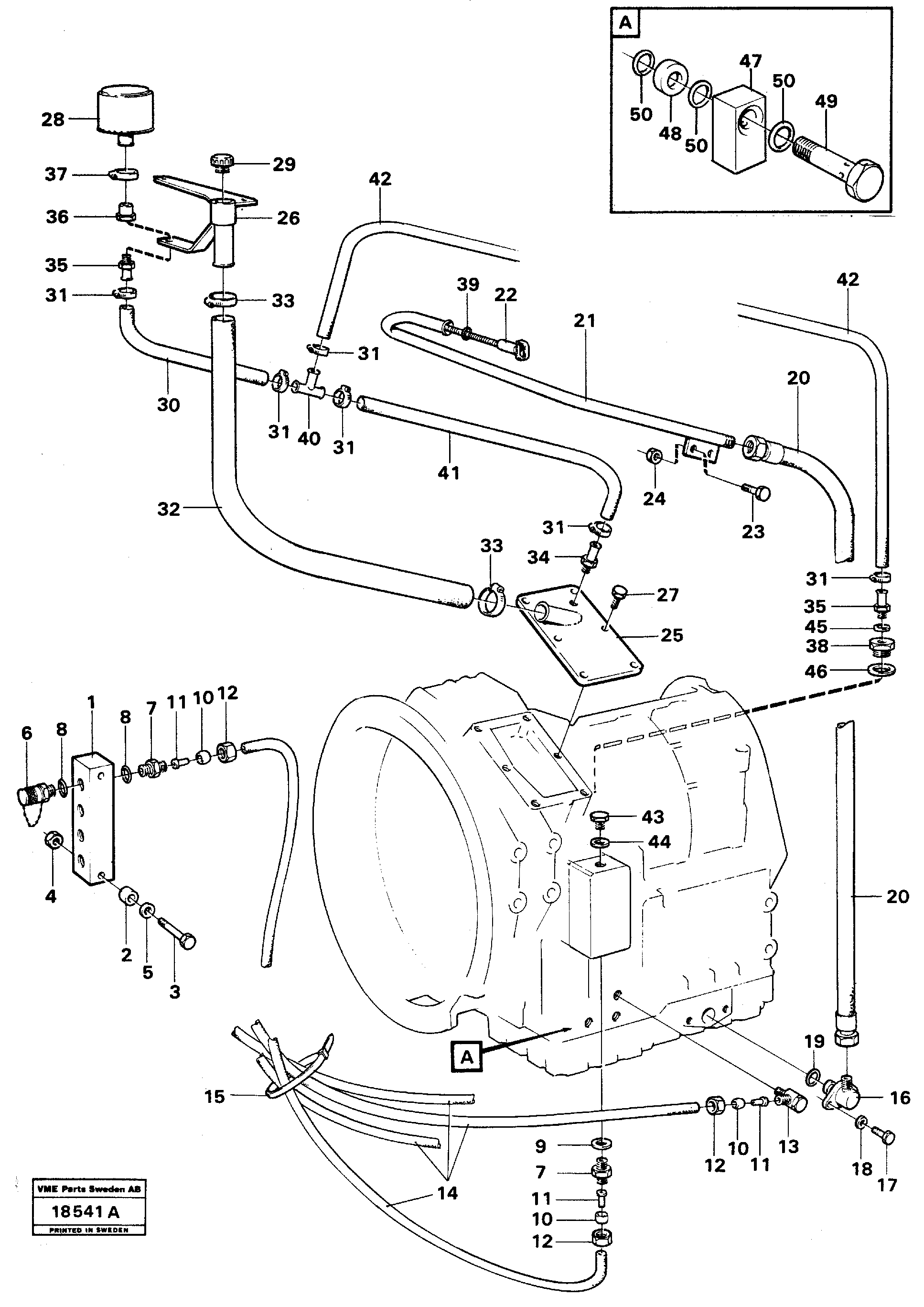 Oil dipstick — volvo parts diagram
