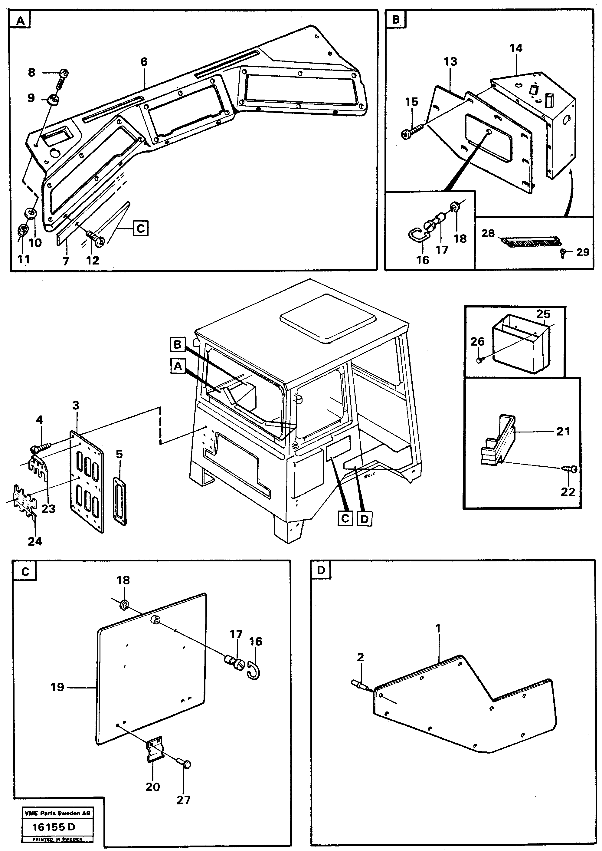 Cover plates and doors — volvo parts diagram