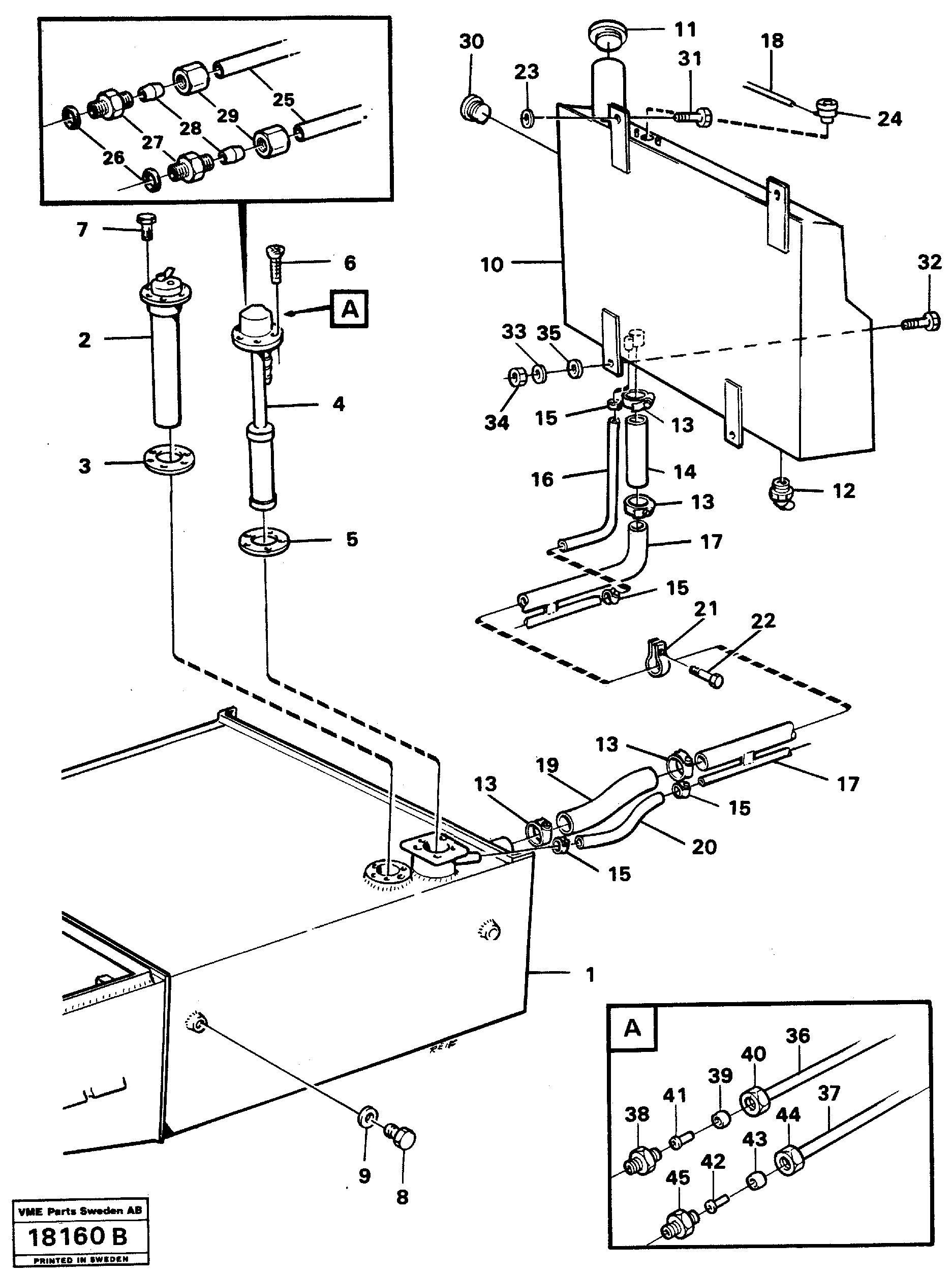 Fuel tank — volvo parts diagram