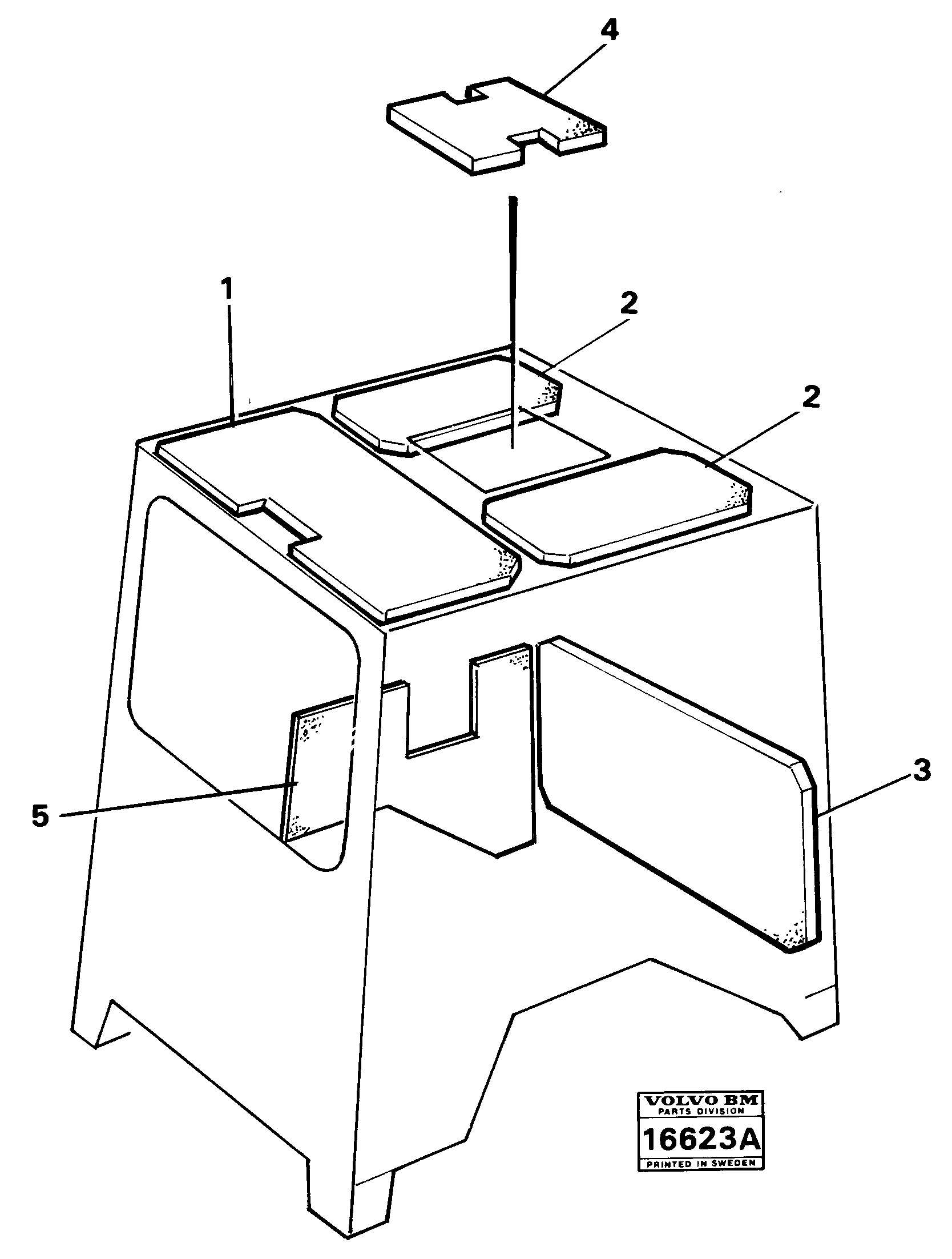 Insulation, drivers cab — volvo parts diagram
