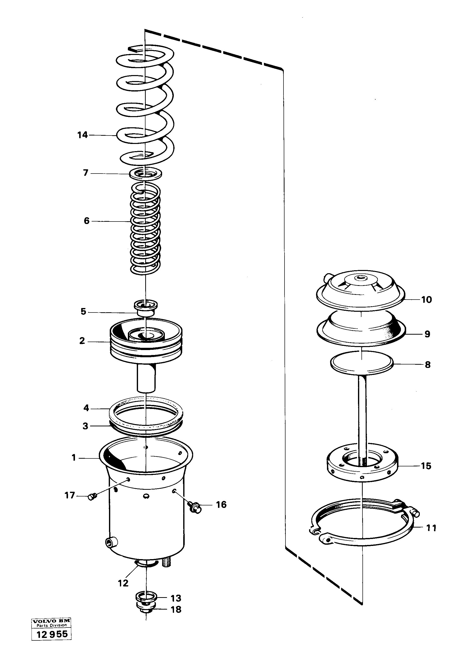 Brake cylinder — volvo parts diagram