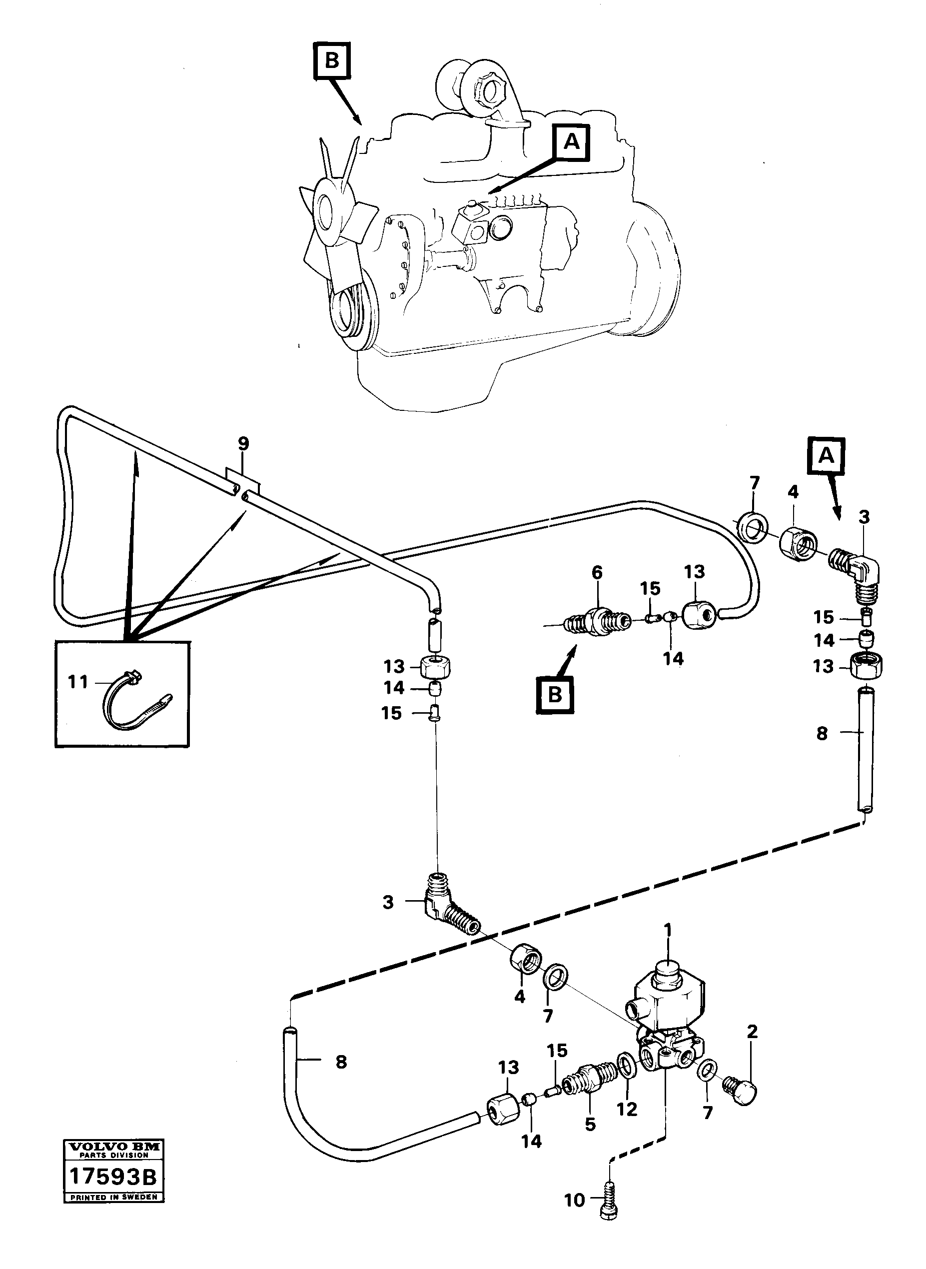 Torque converter regulator with Control Units — volvo parts diagram