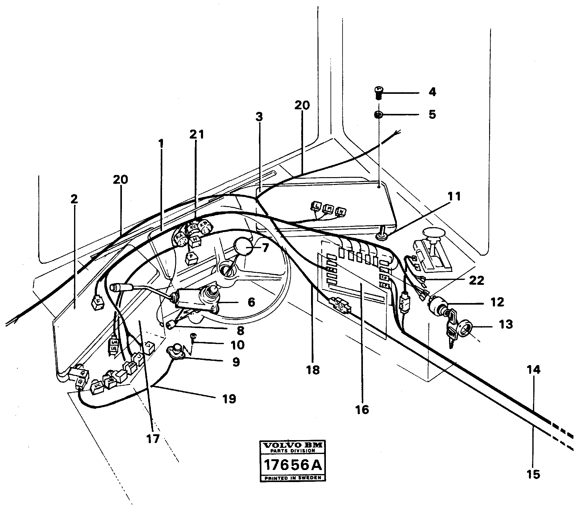 Electrical system, cab — volvo parts diagram