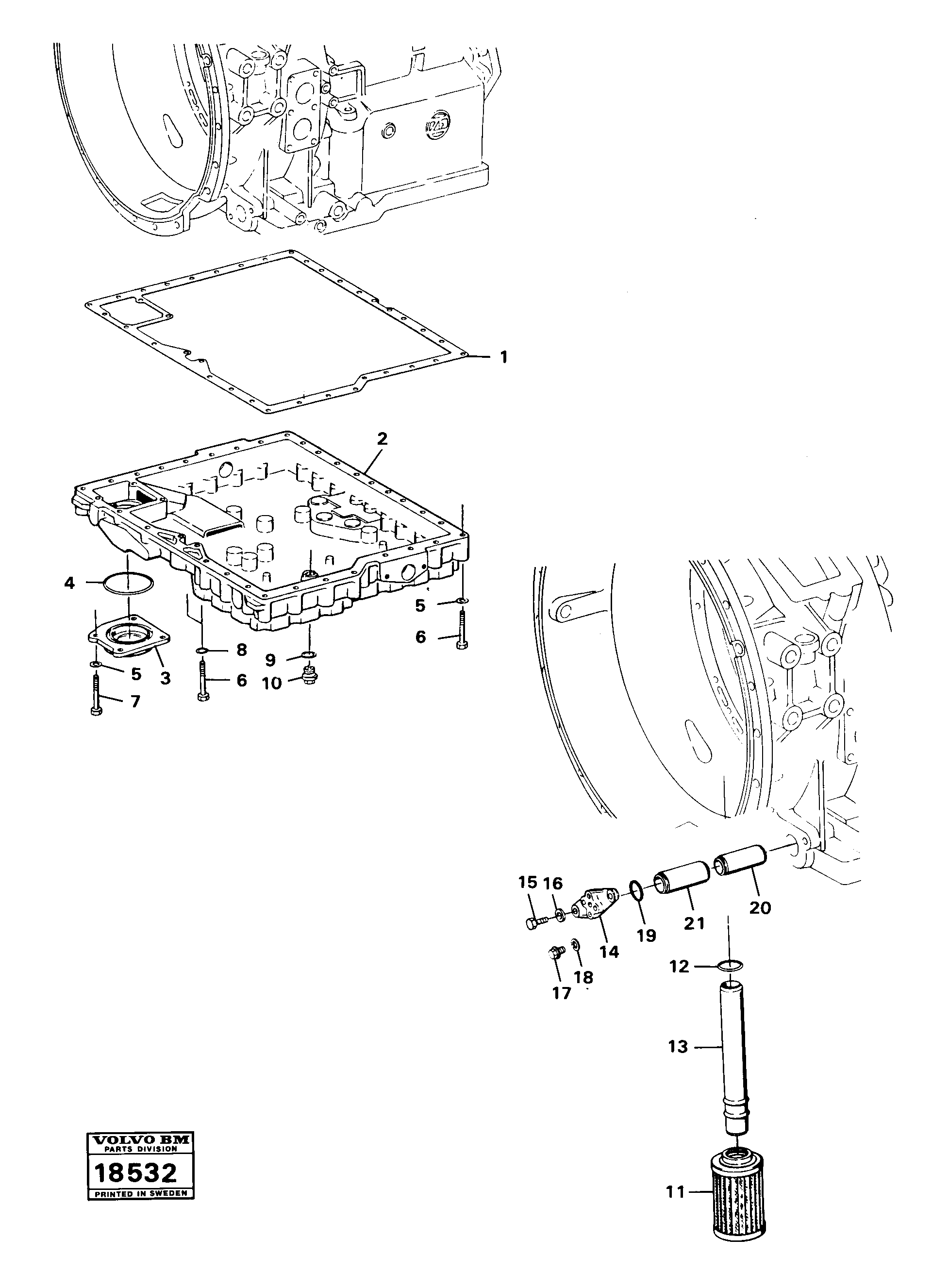 Oil sump — volvo parts diagram