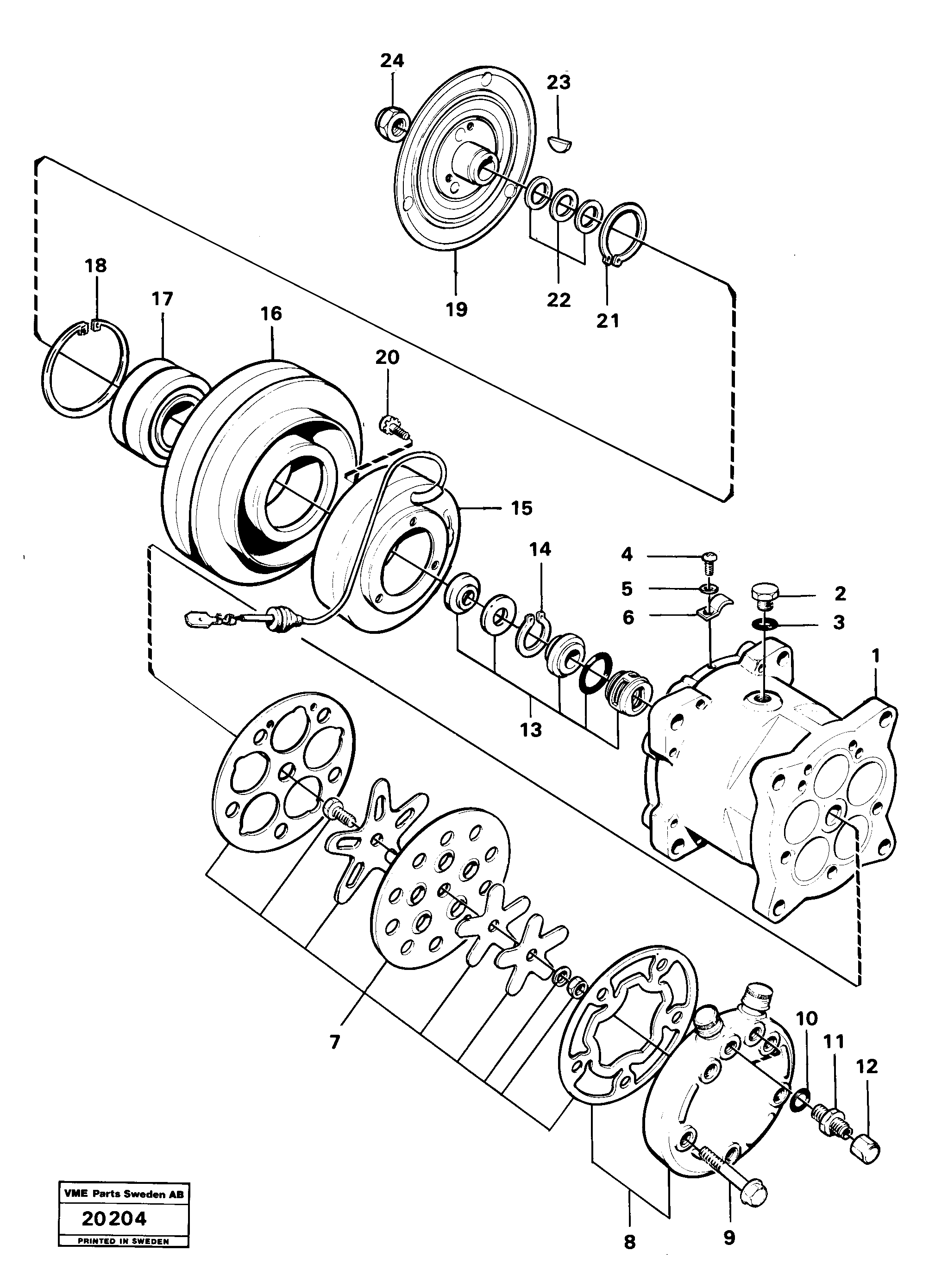 Air compressor — volvo parts diagram