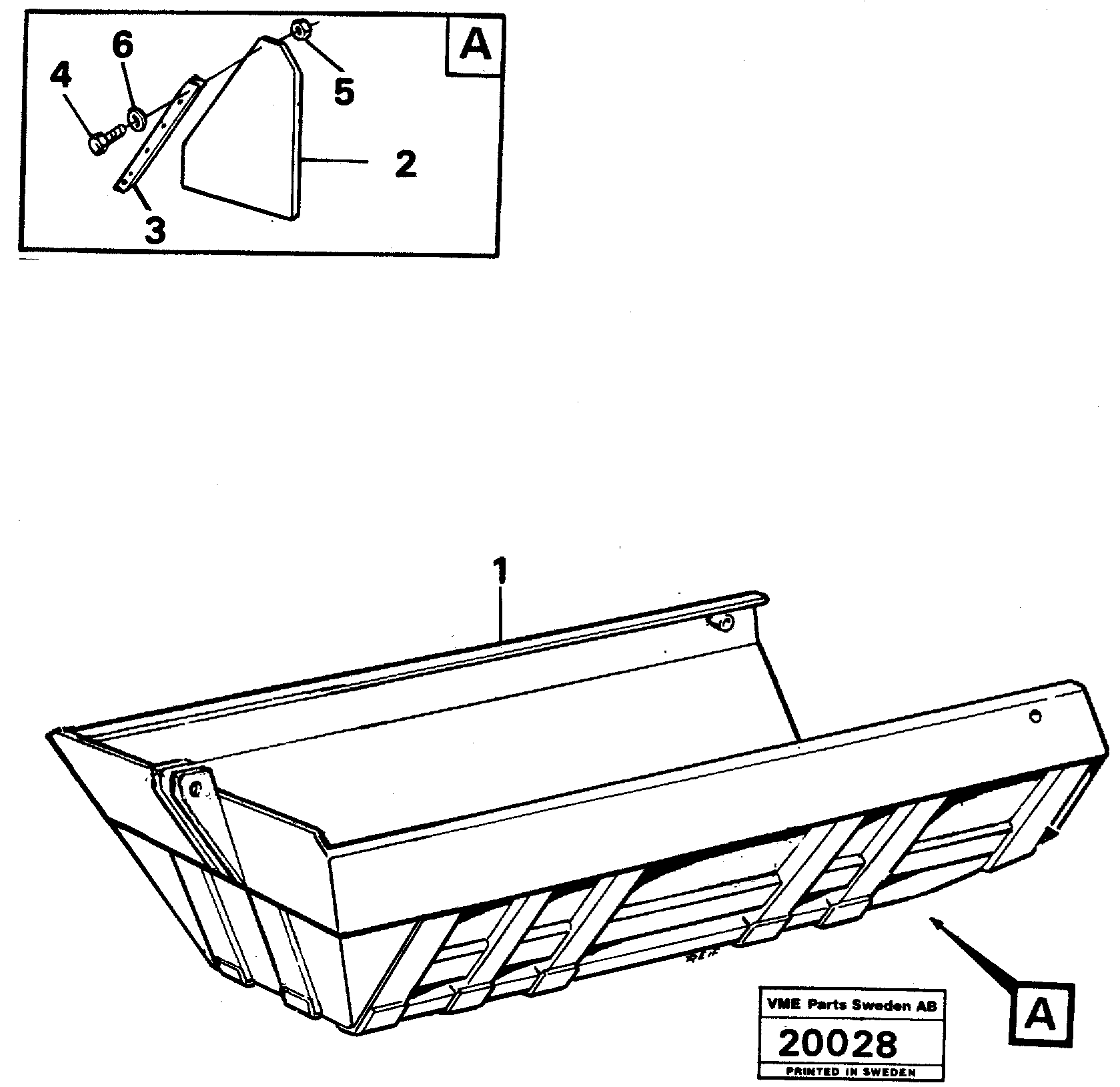 Mudflap rear 90650 Std Usa — volvo parts diagram