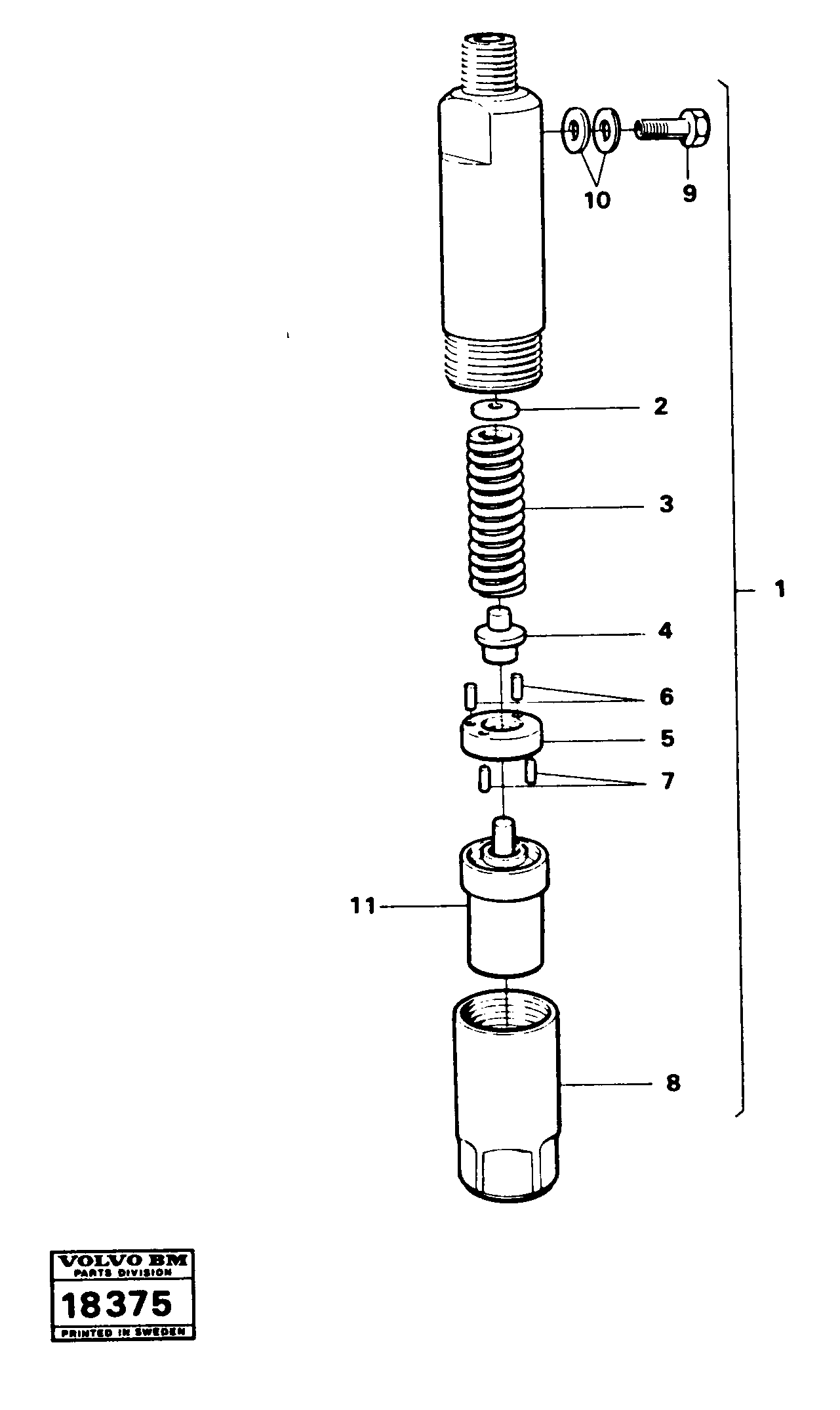 Injector — volvo parts diagram