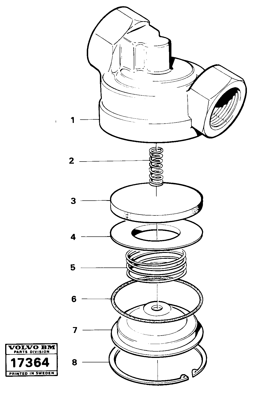 Quick-release valve — volvo parts diagram