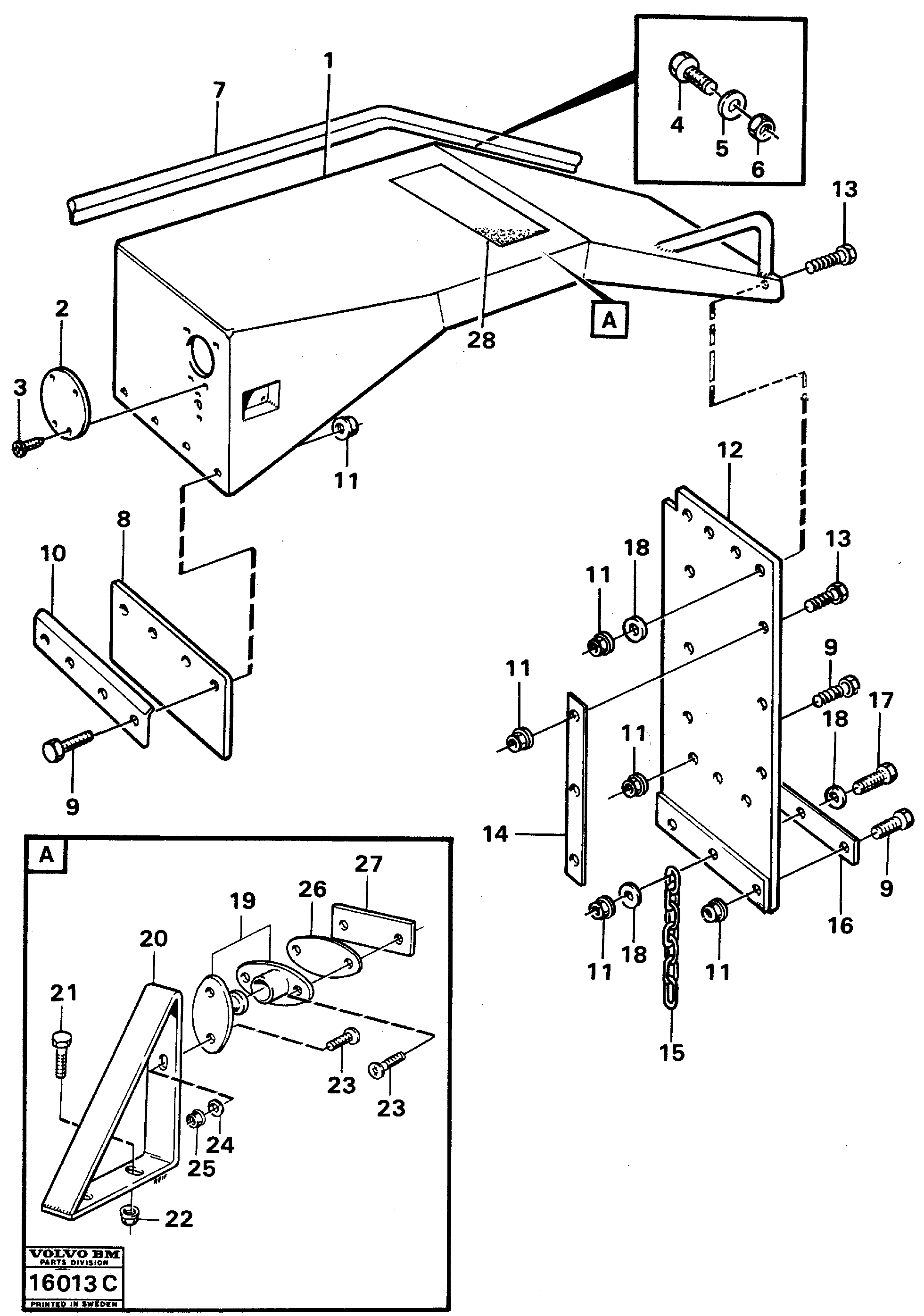 Mudguards and splash guard — volvo parts diagram