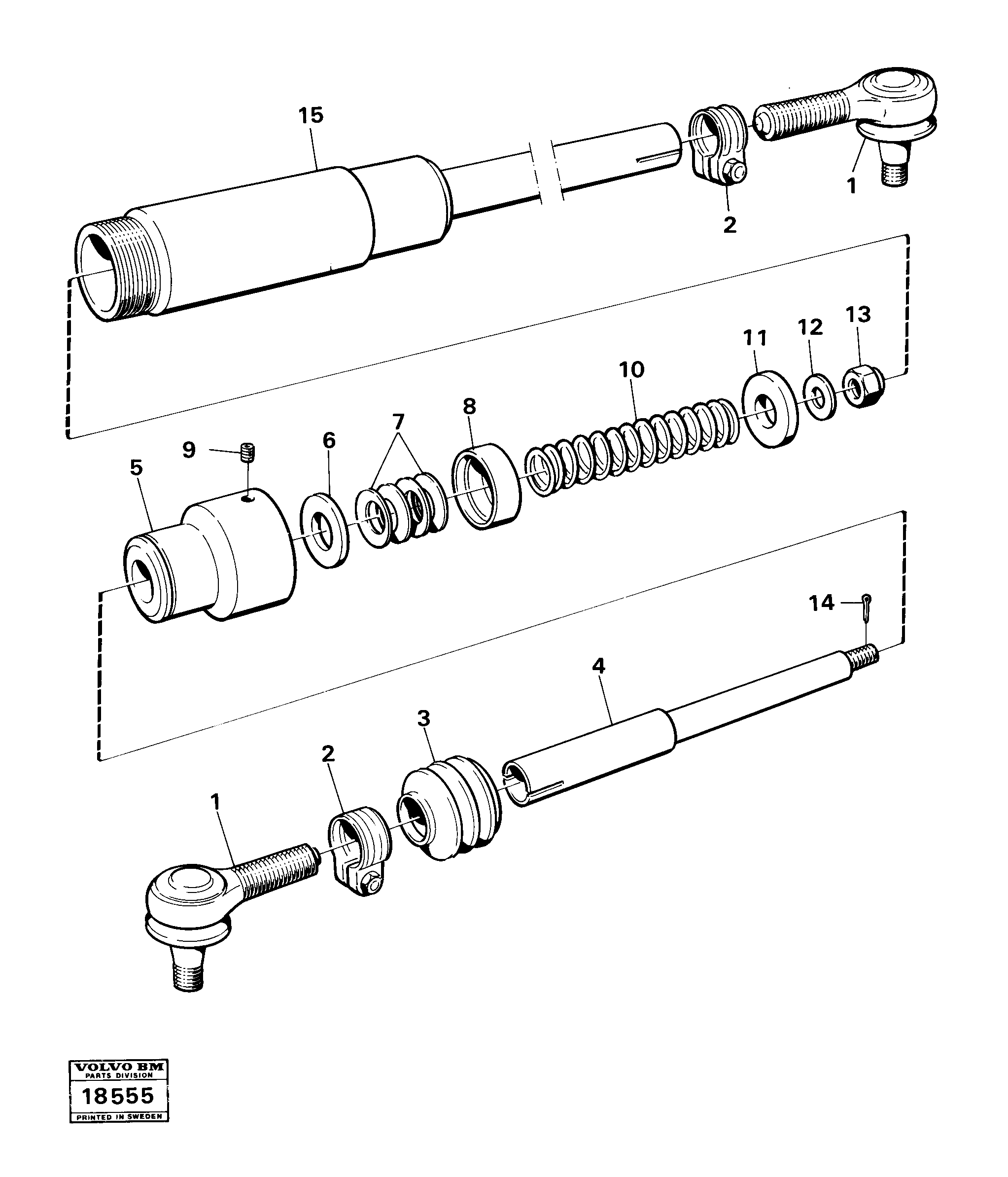 Drag rod — volvo parts diagram