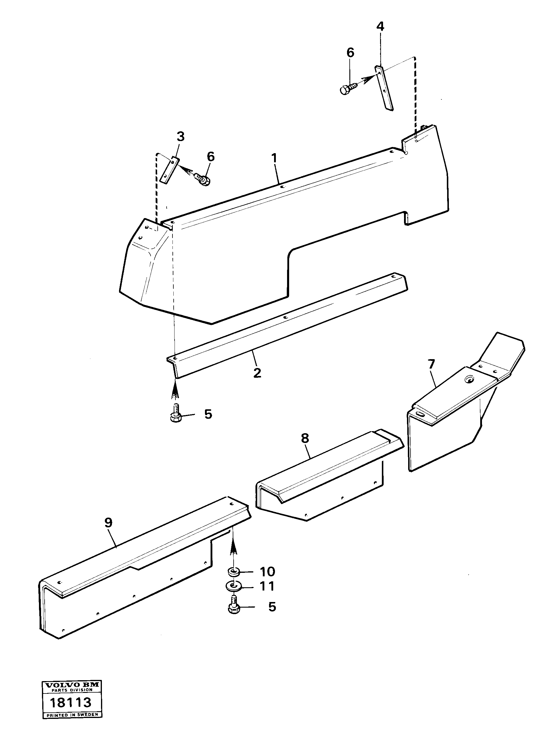 Wheel-housing plates — volvo parts diagram