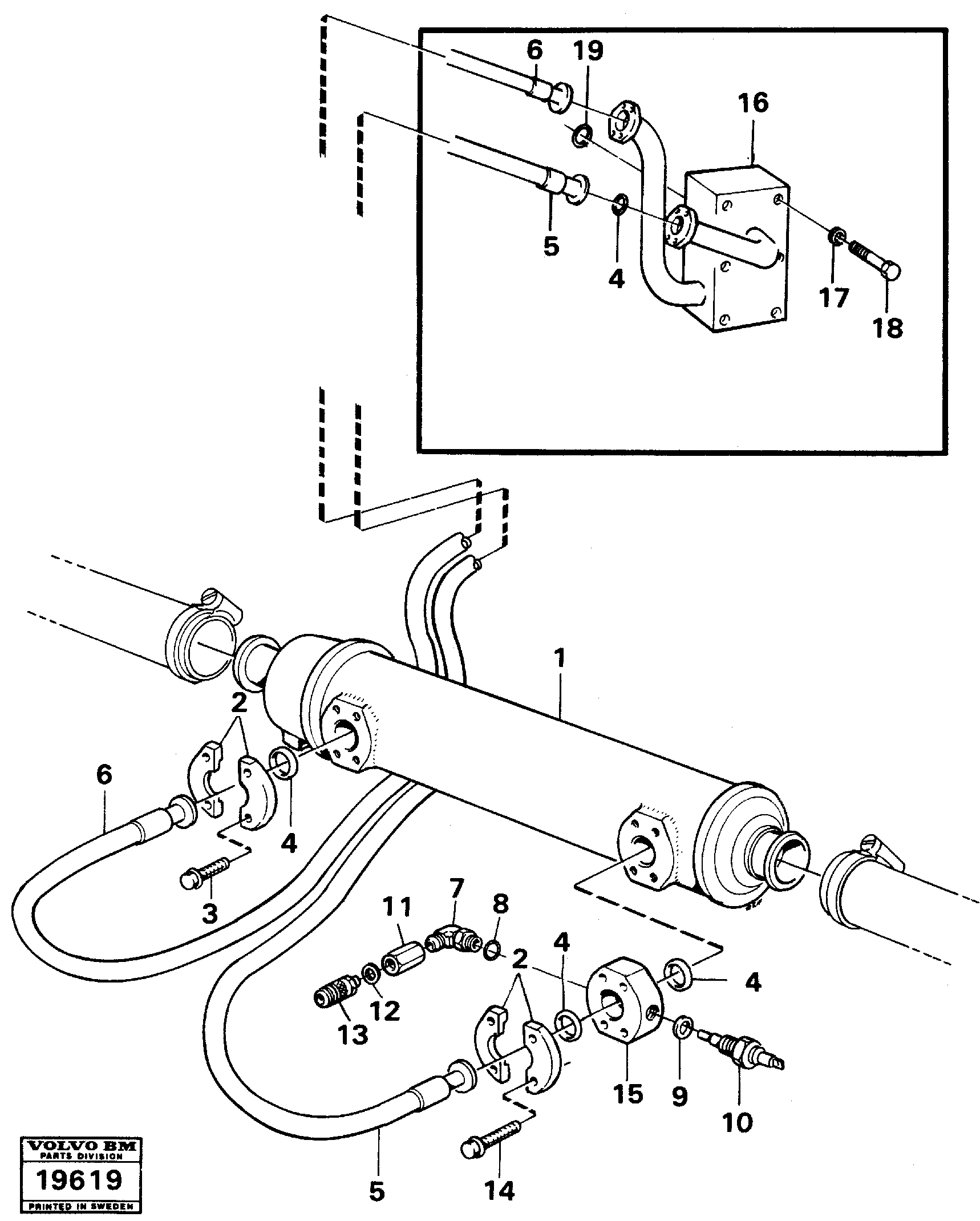 Oil cooler — volvo parts diagram