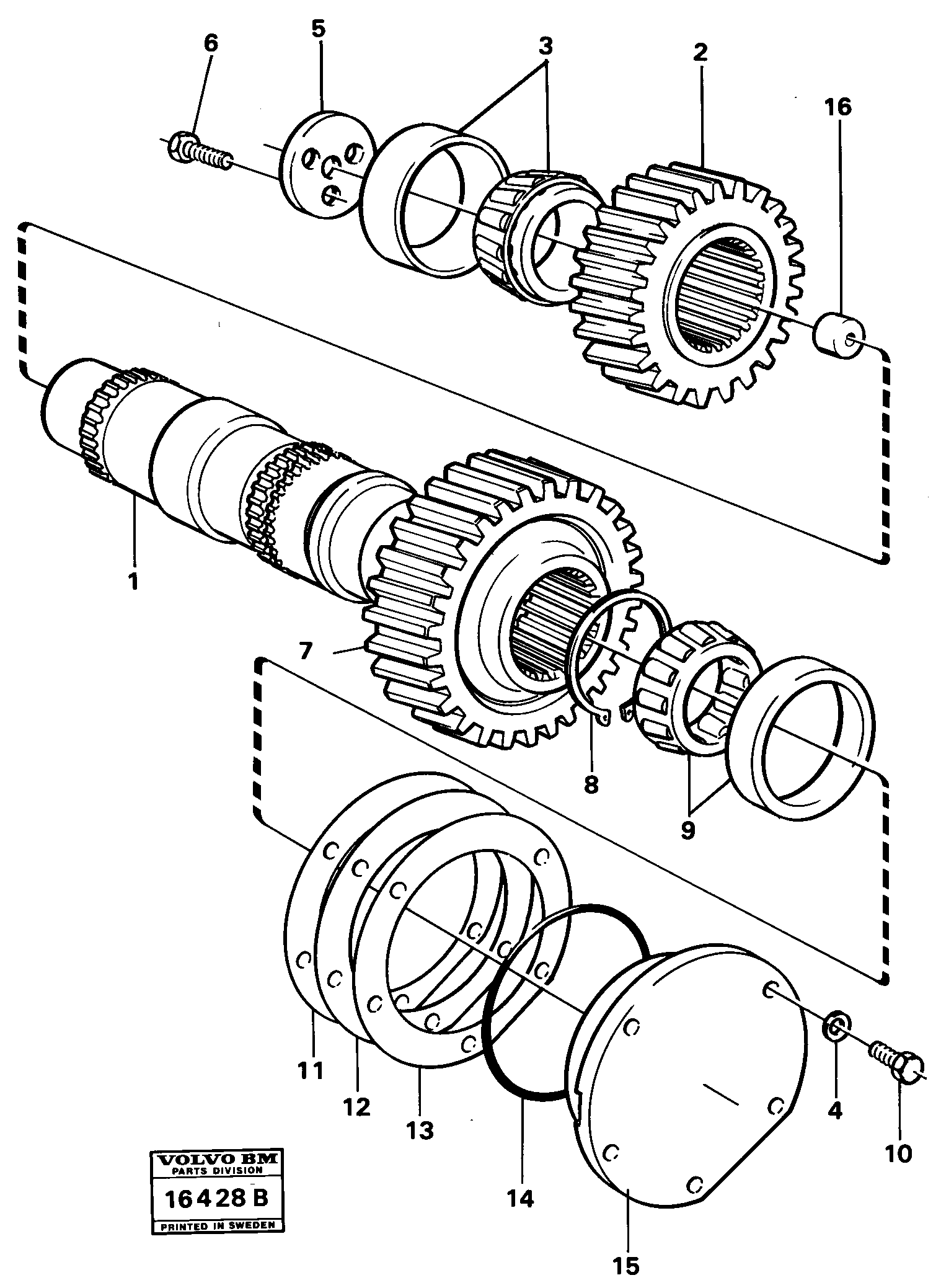 Intermediate shaft — volvo parts diagram