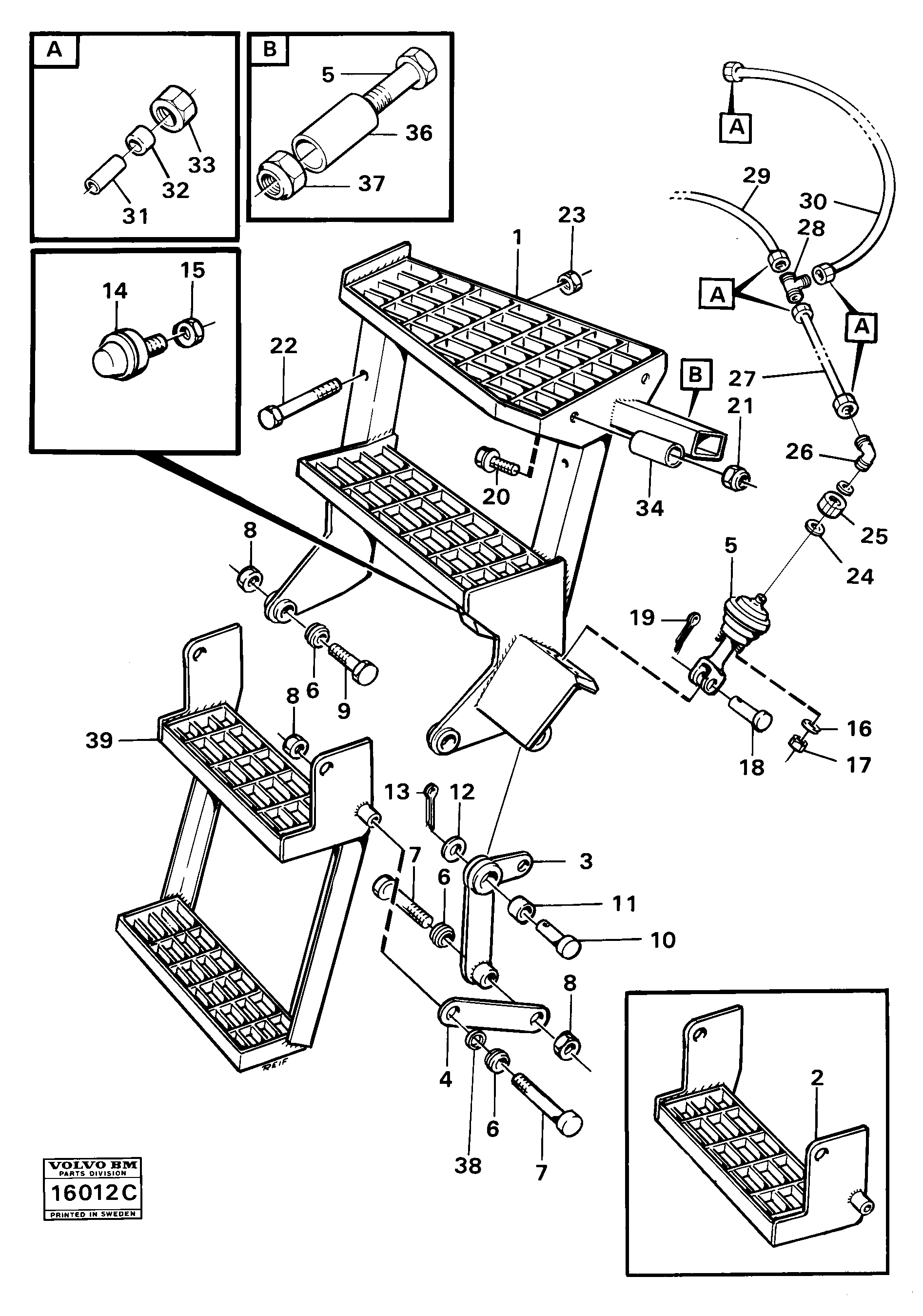 Running board, folding — volvo parts diagram