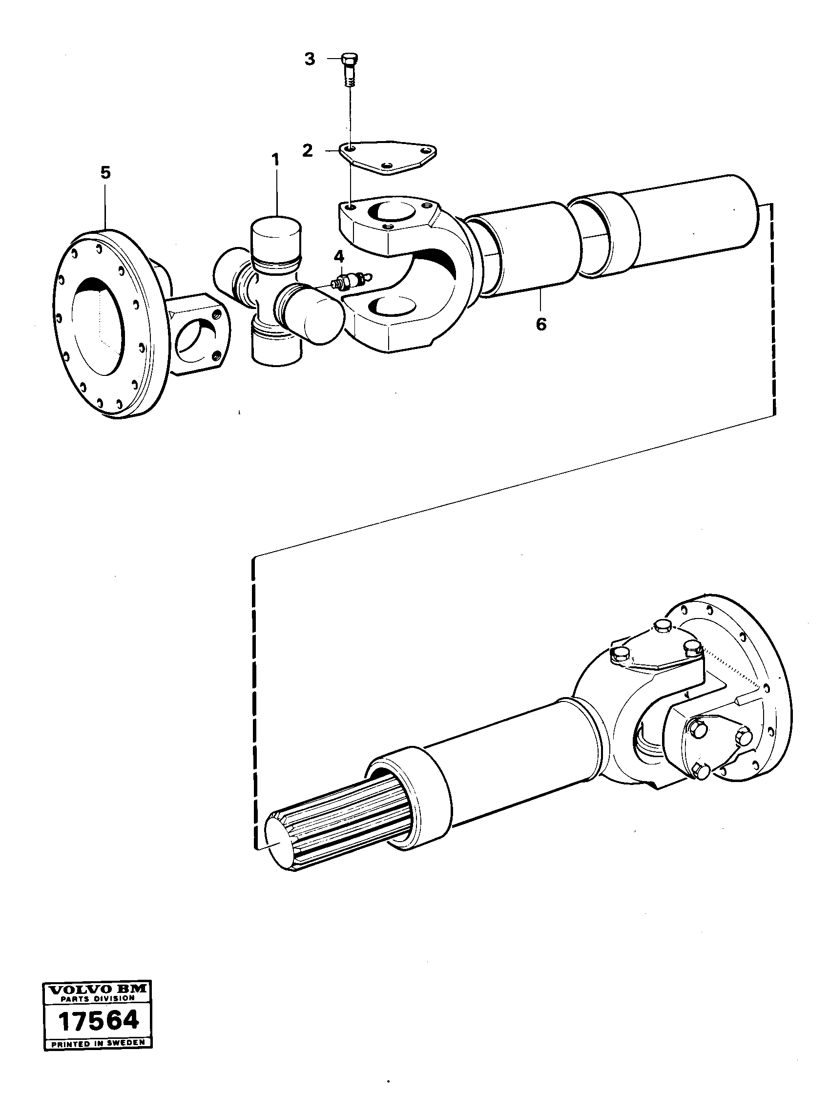 Propeller shaft — volvo parts diagram