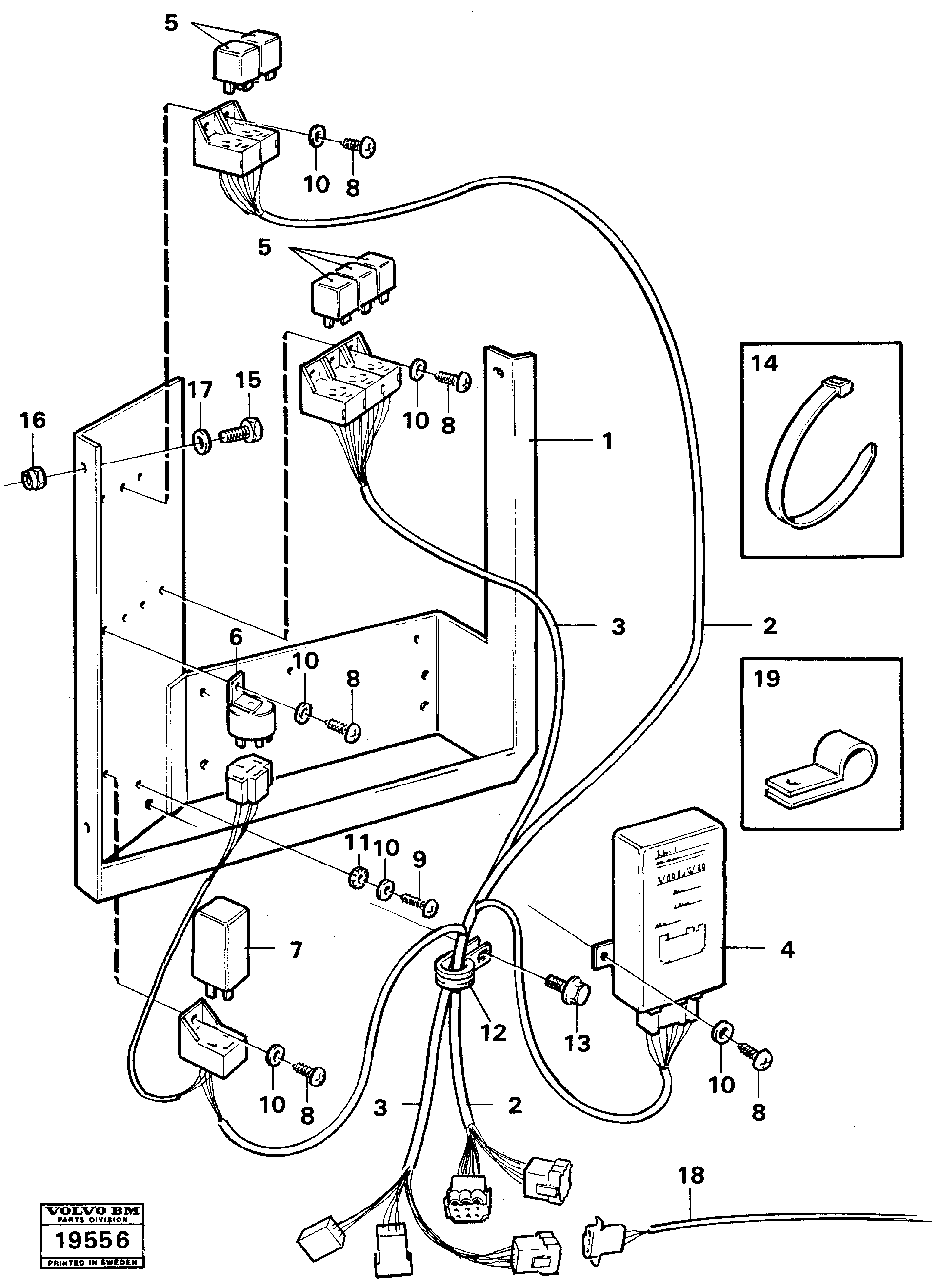 Distribution box, left — volvo parts diagram