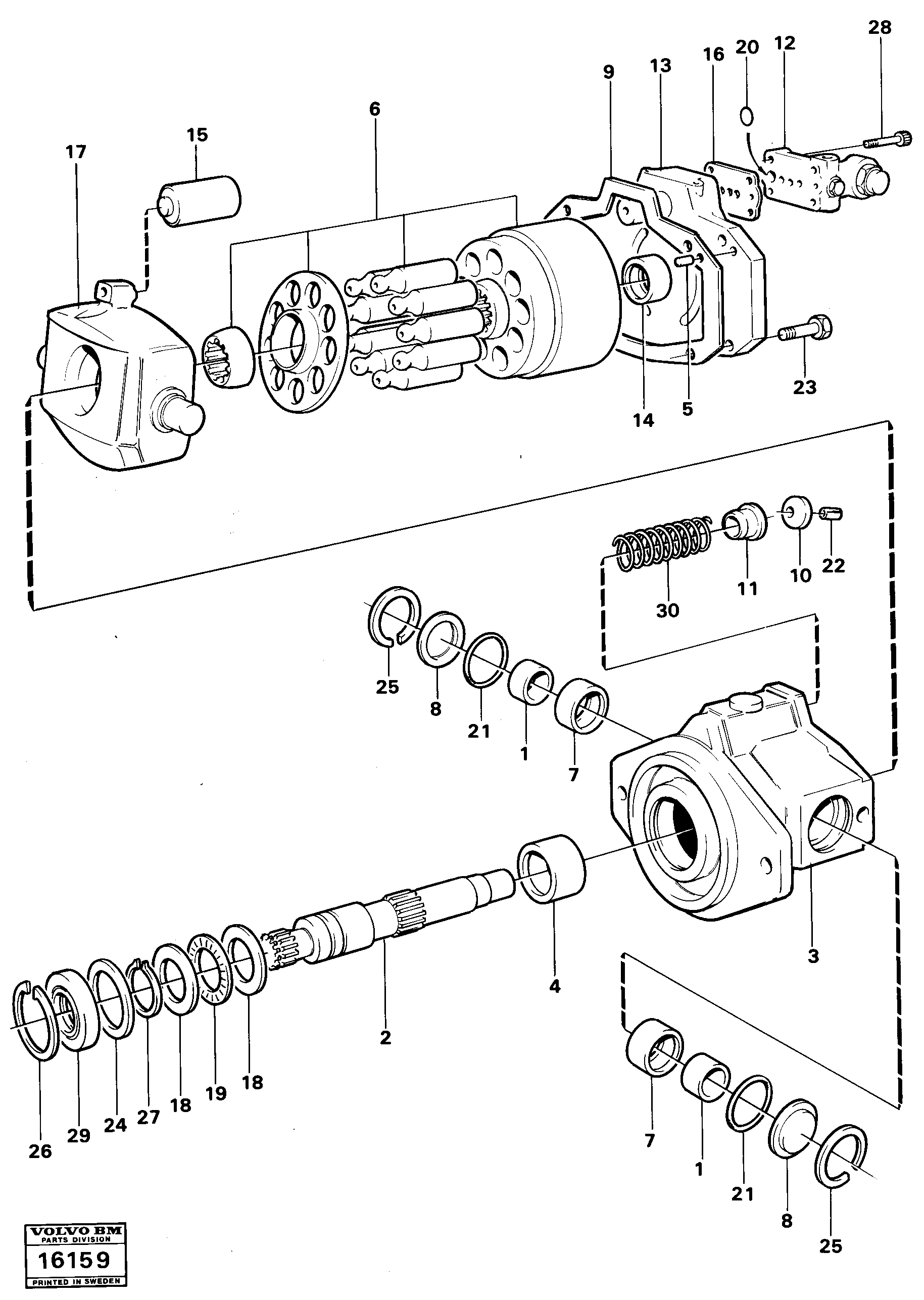 Hydraulic pump — volvo parts diagram