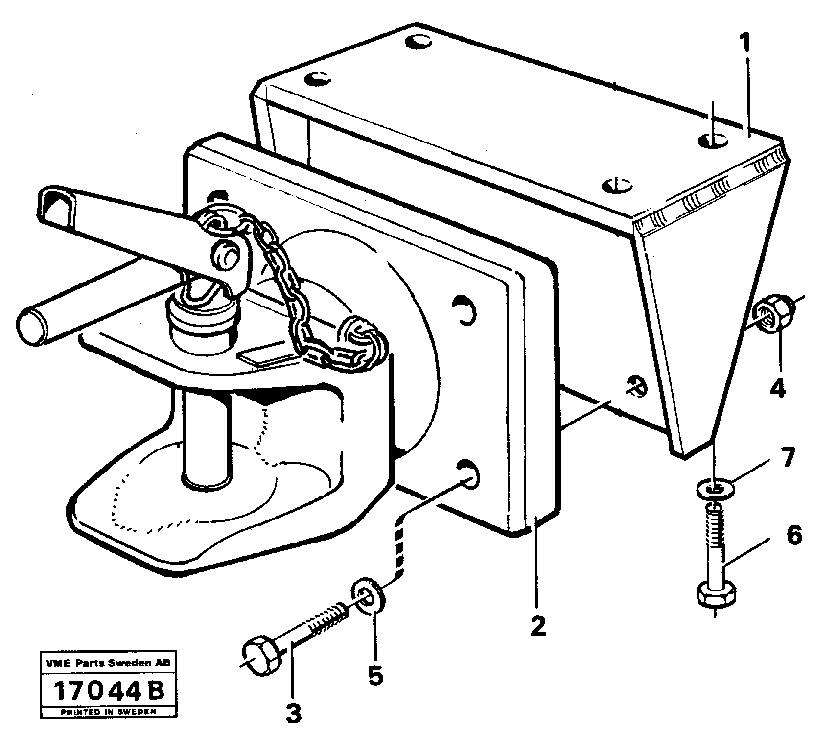 Draft hook 98565, 90392 — volvo parts diagram