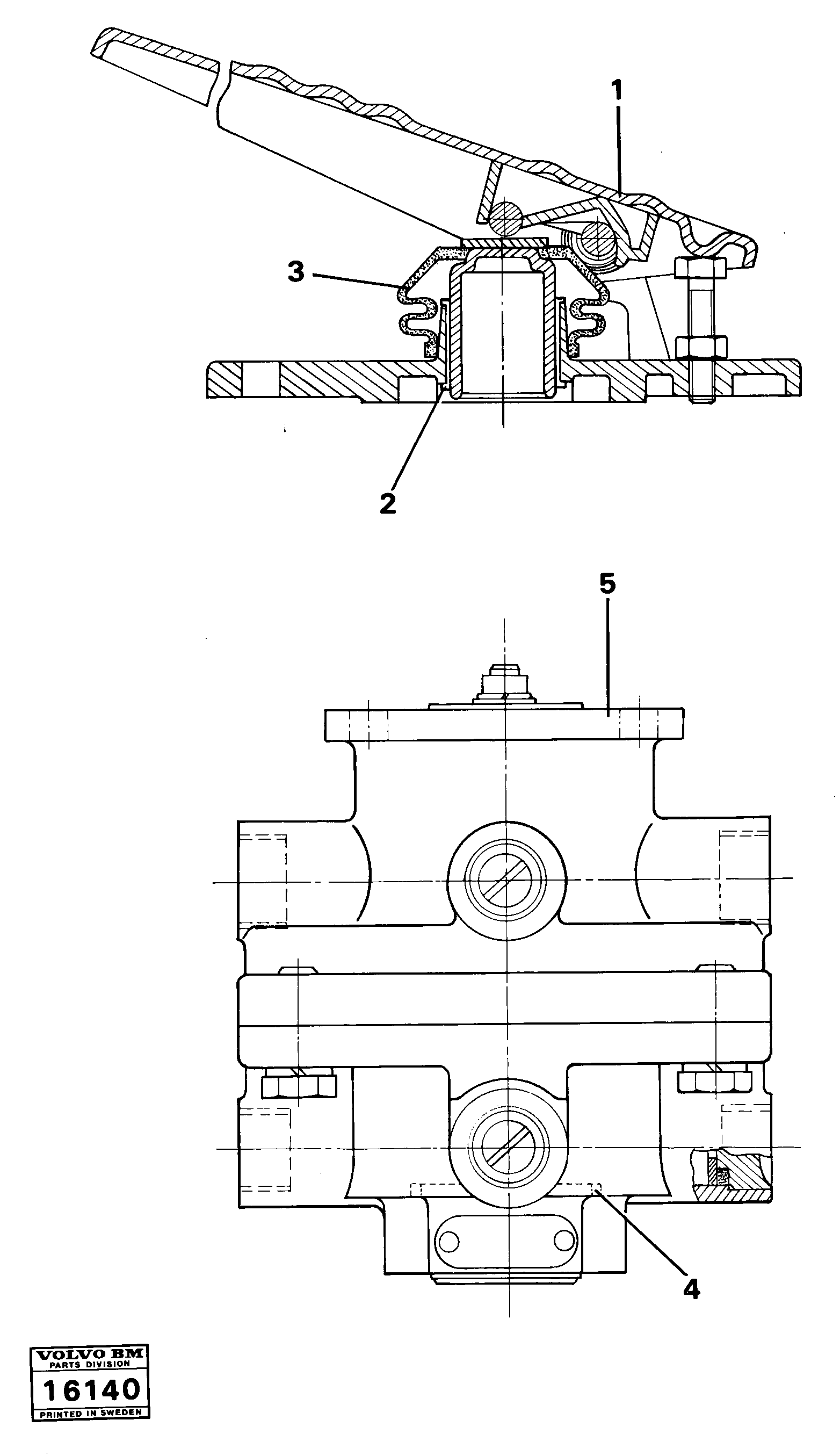 Footbrake valve — volvo parts diagram