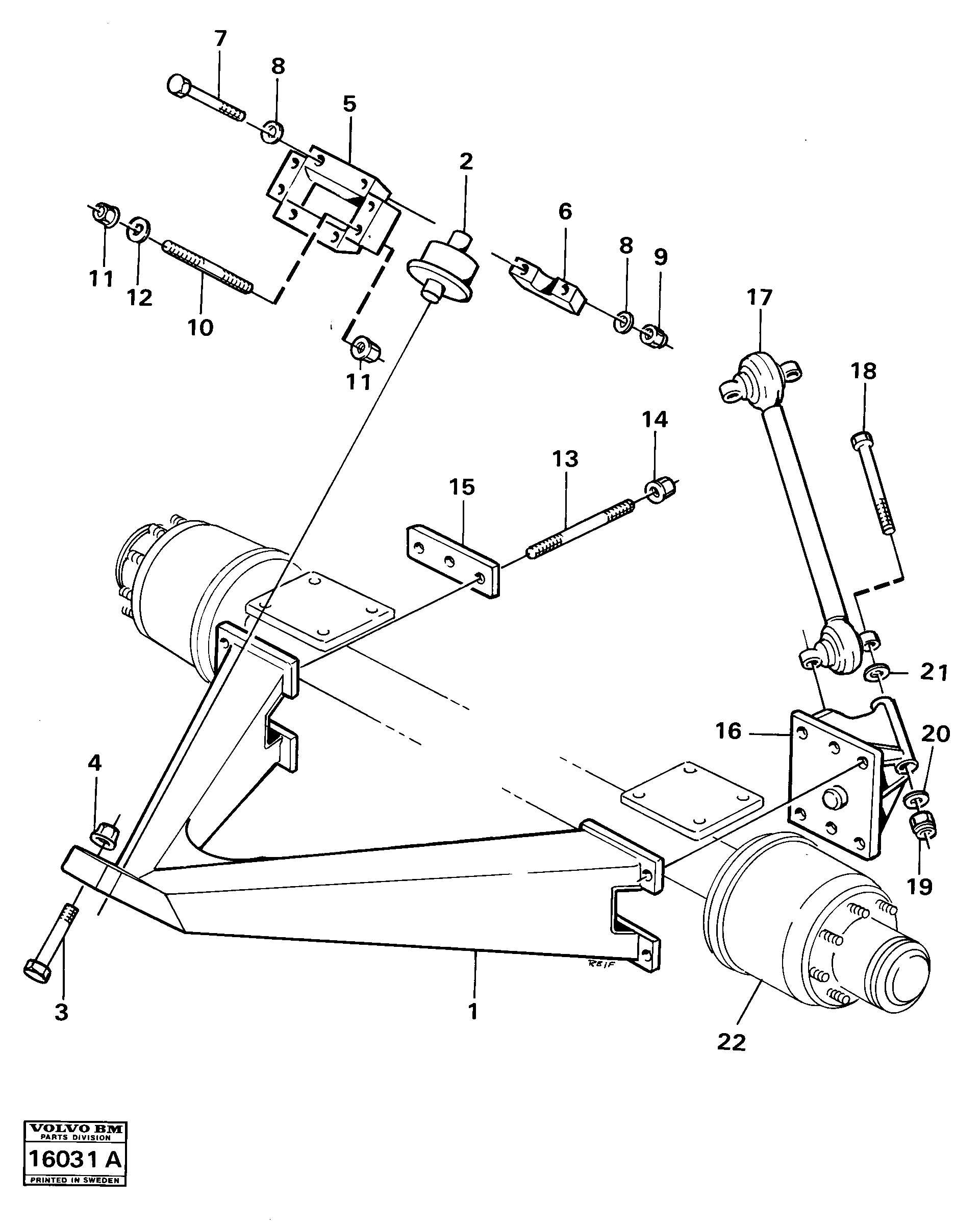 Bogie-wheel suspension — volvo parts diagram
