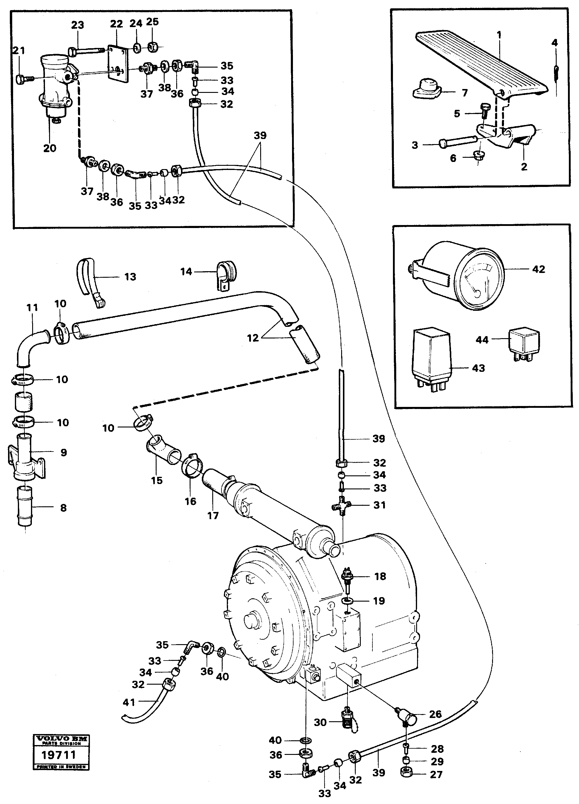 Retarder with fitting parts 91015 — volvo parts diagram