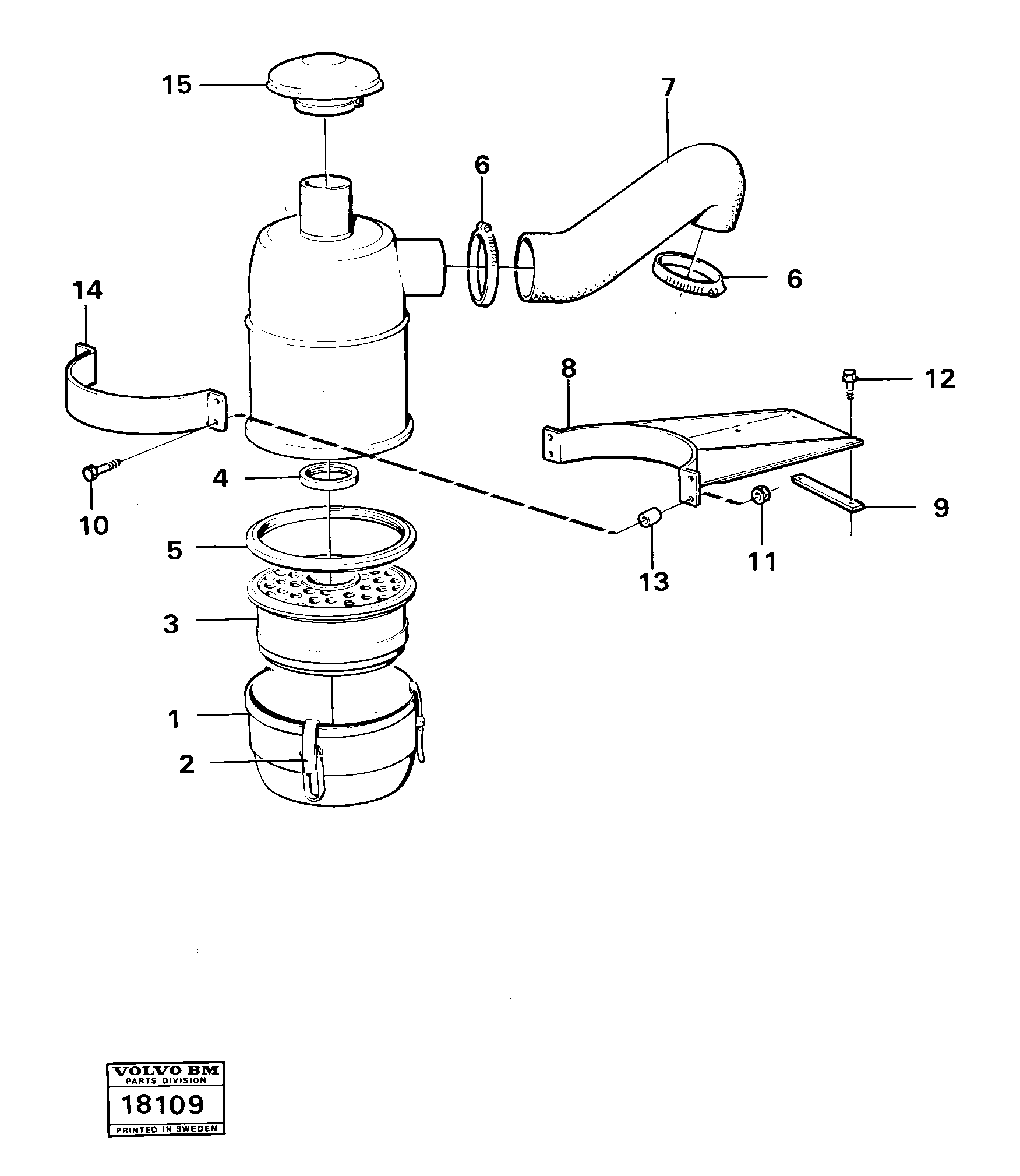 Air filter 99799 — volvo parts diagram