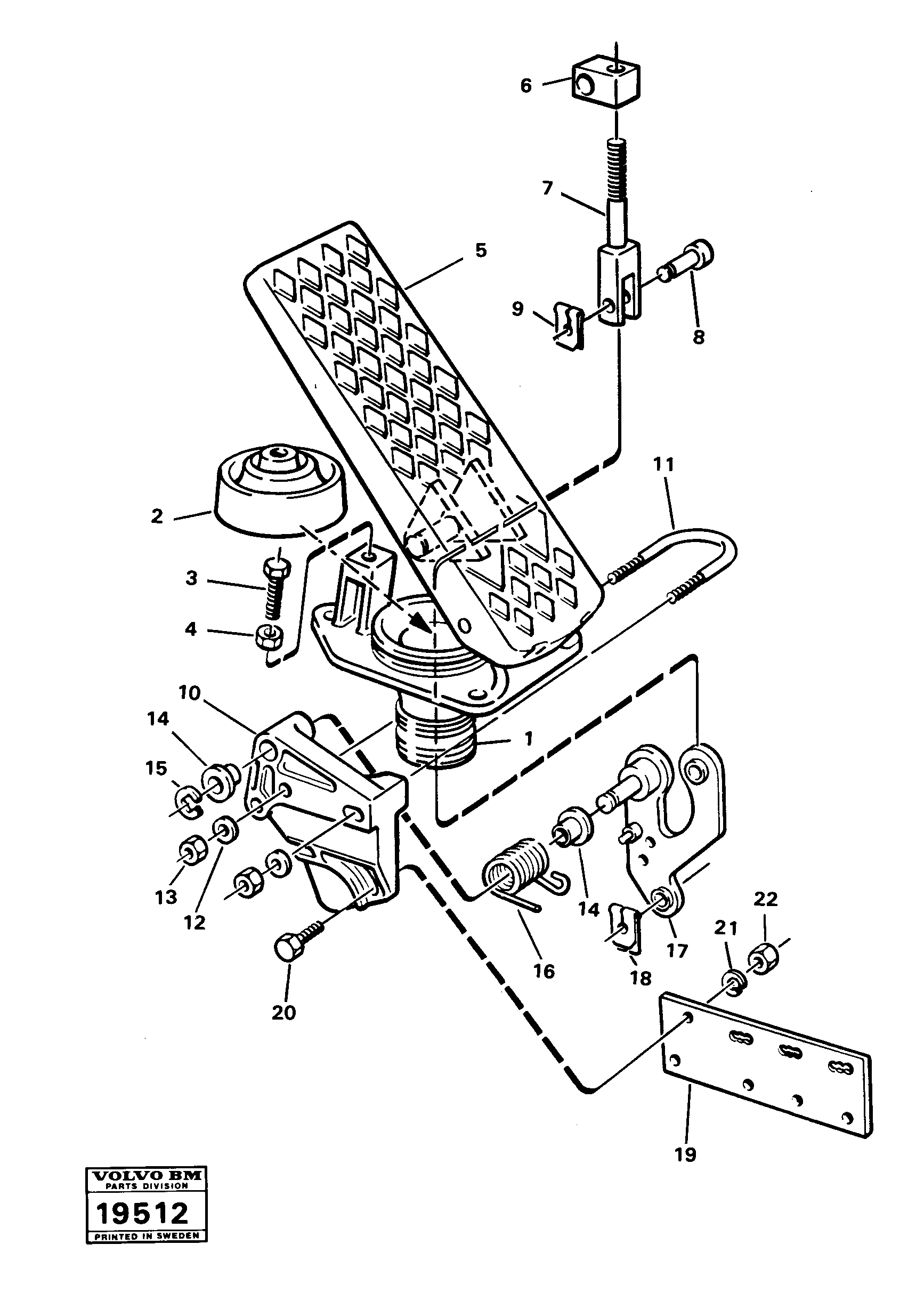 Pedal — volvo parts diagram