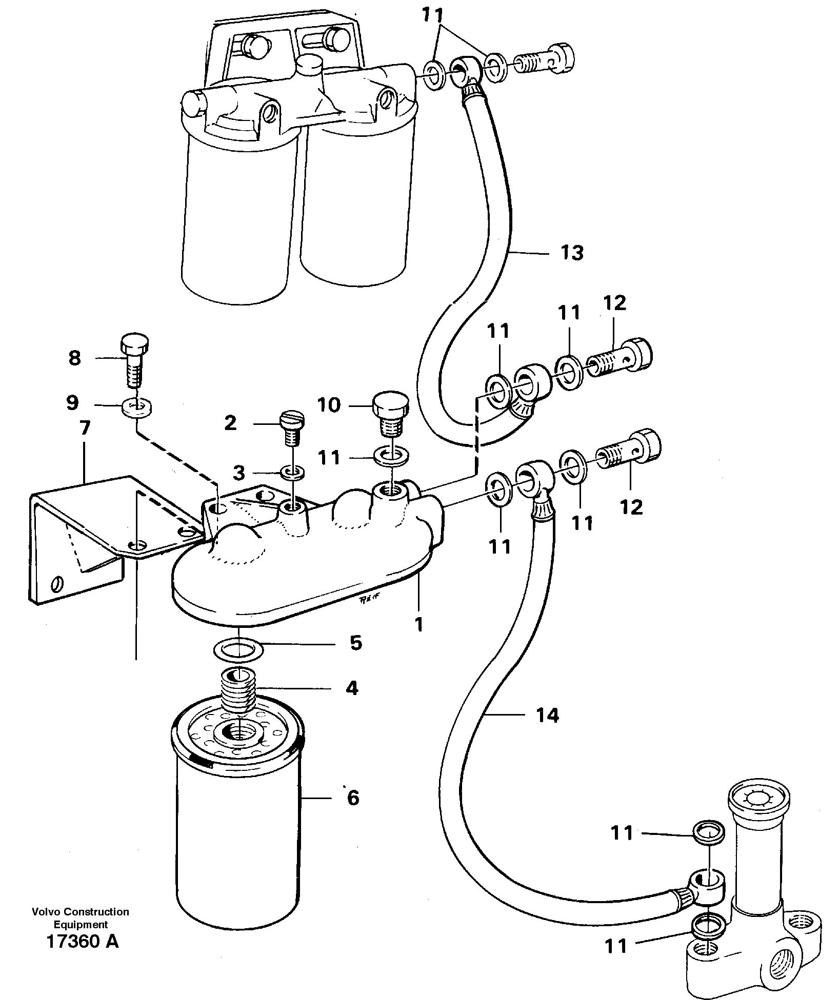 Extra fuel filter 90520 Std Usa — volvo parts diagram