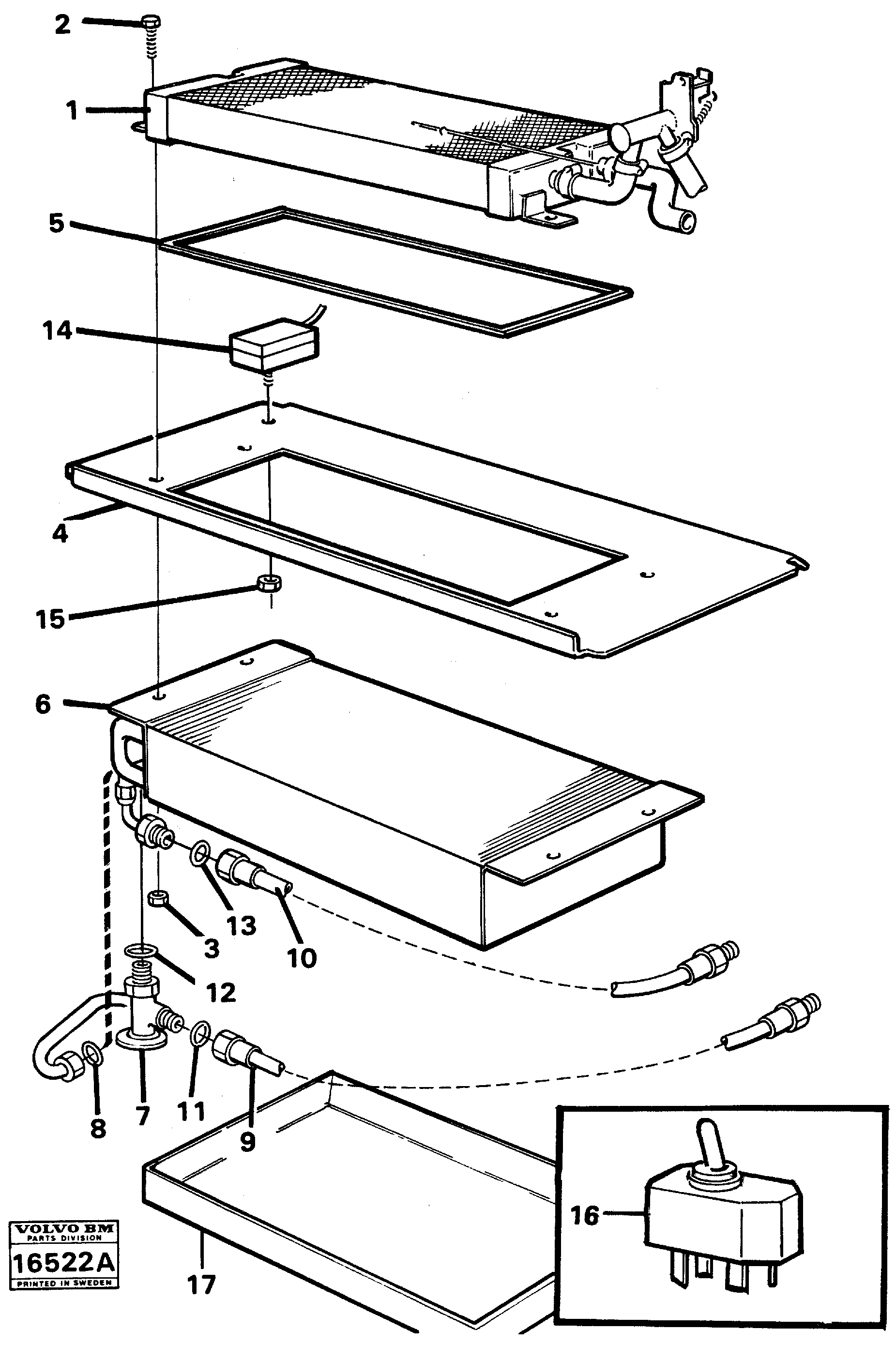 Air-conditioning conditioning unit 98778 — volvo parts diagram
