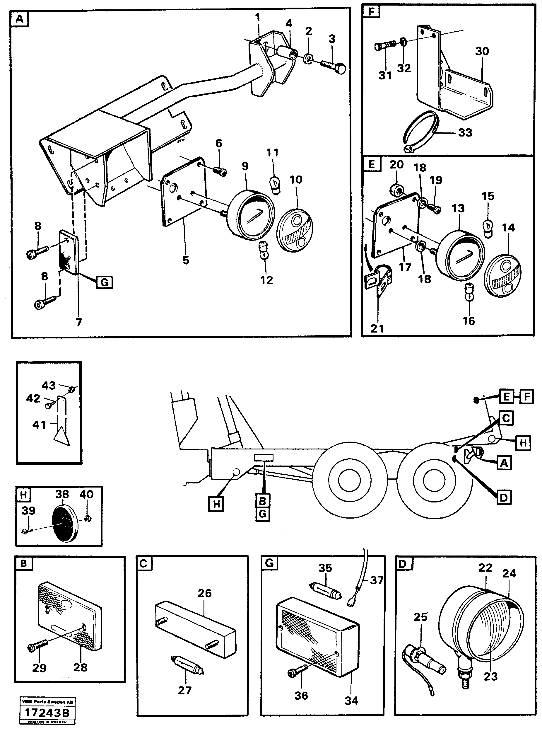 Lighting,trailer — volvo parts diagram