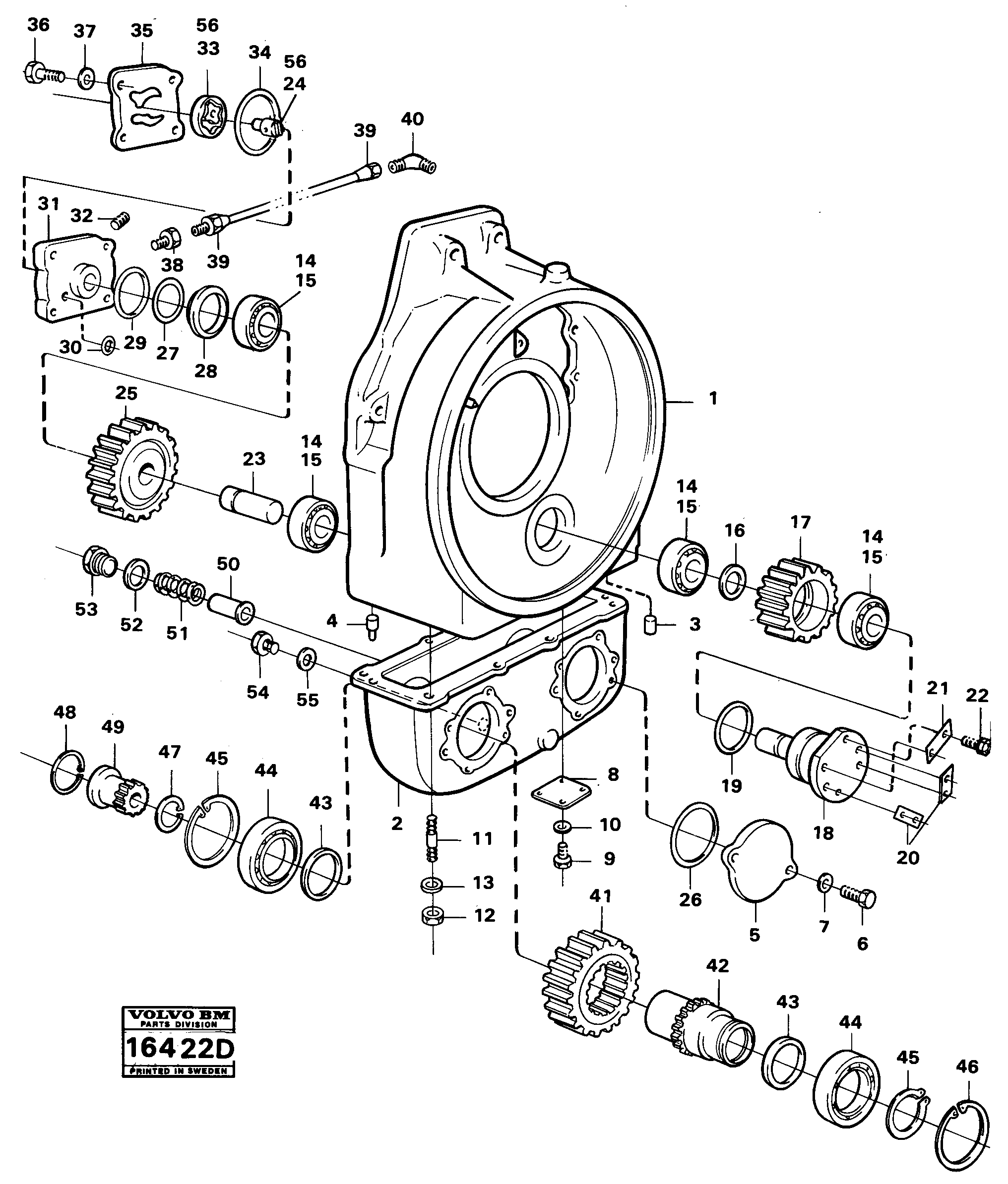 Pump drive — volvo parts diagram