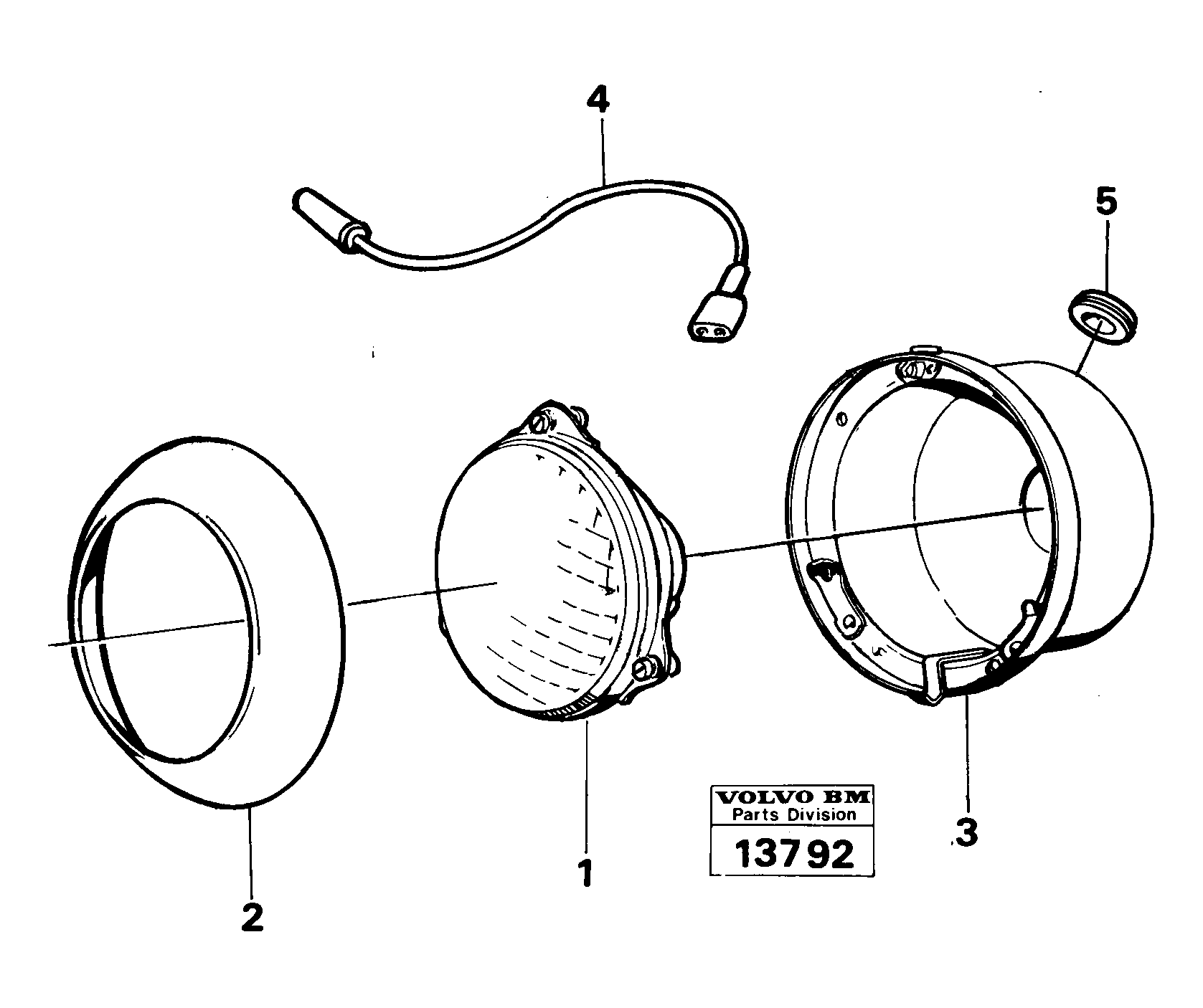 Headlight 99440 — volvo parts diagram