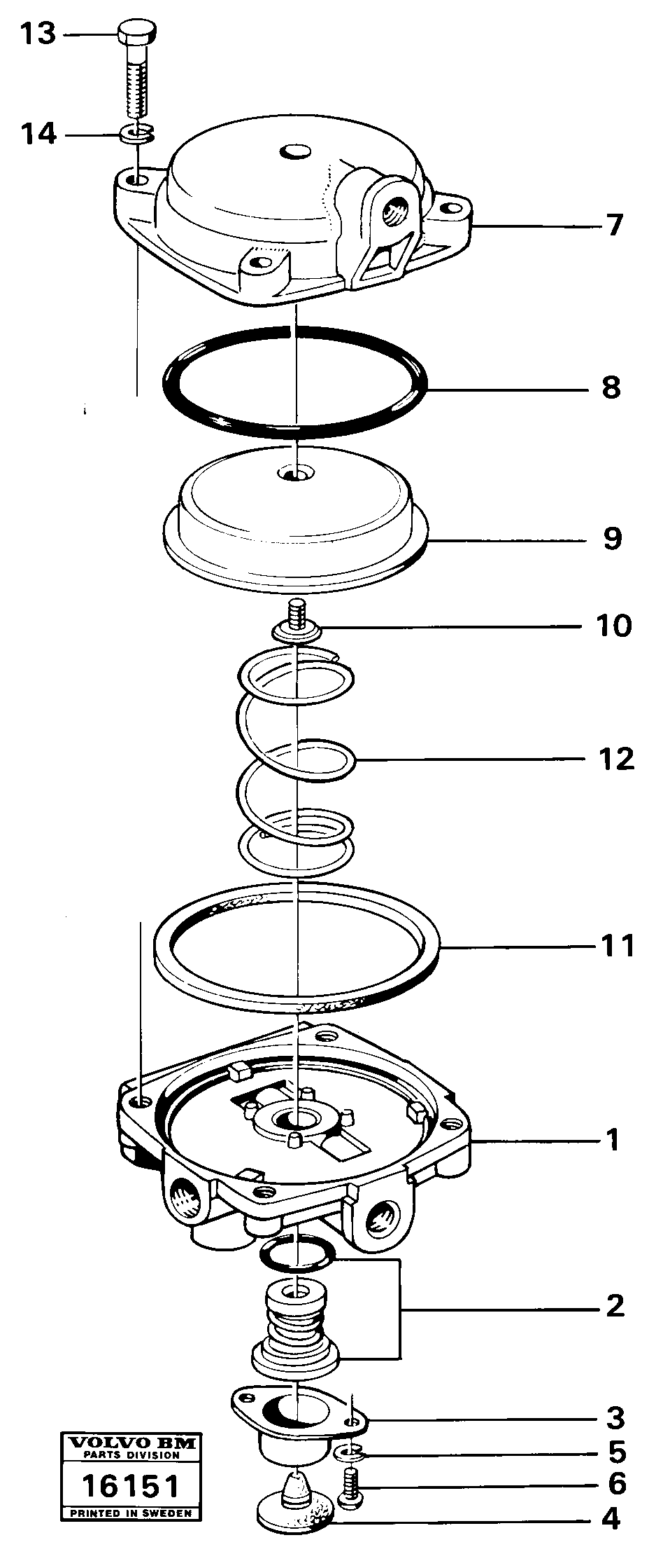 Relay valve — volvo parts diagram