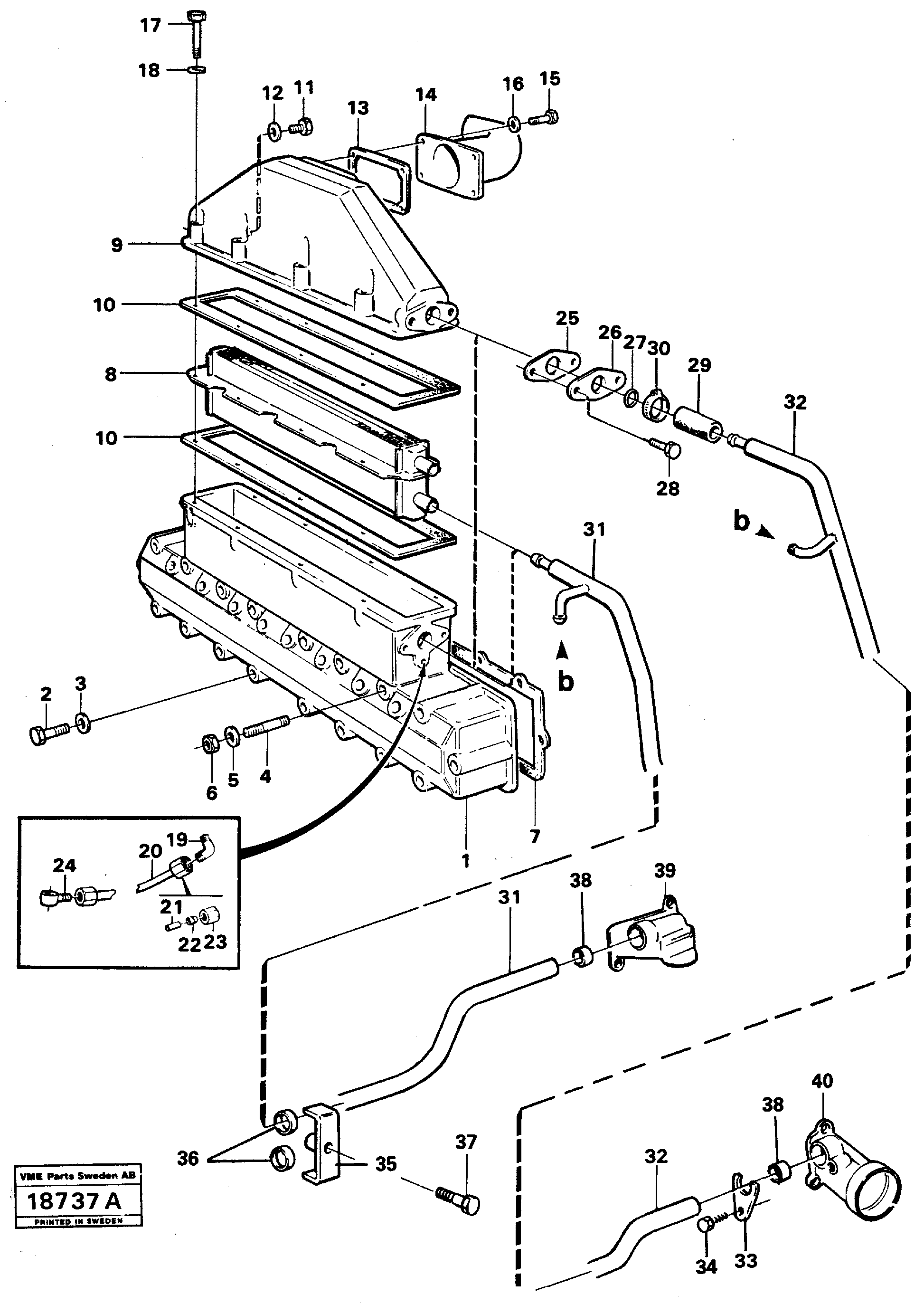 Intercooler — volvo parts diagram