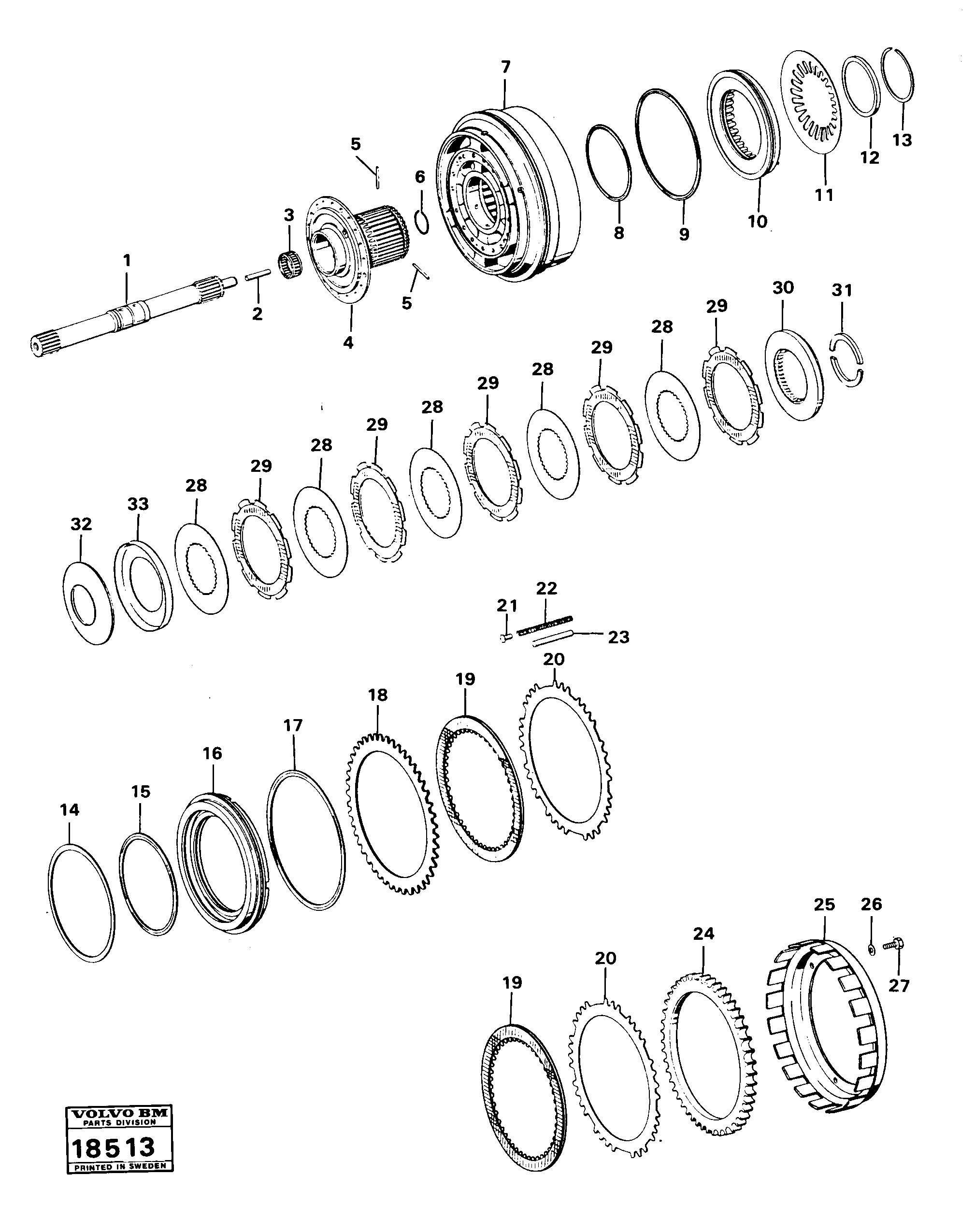 Clutch a,b — volvo parts diagram