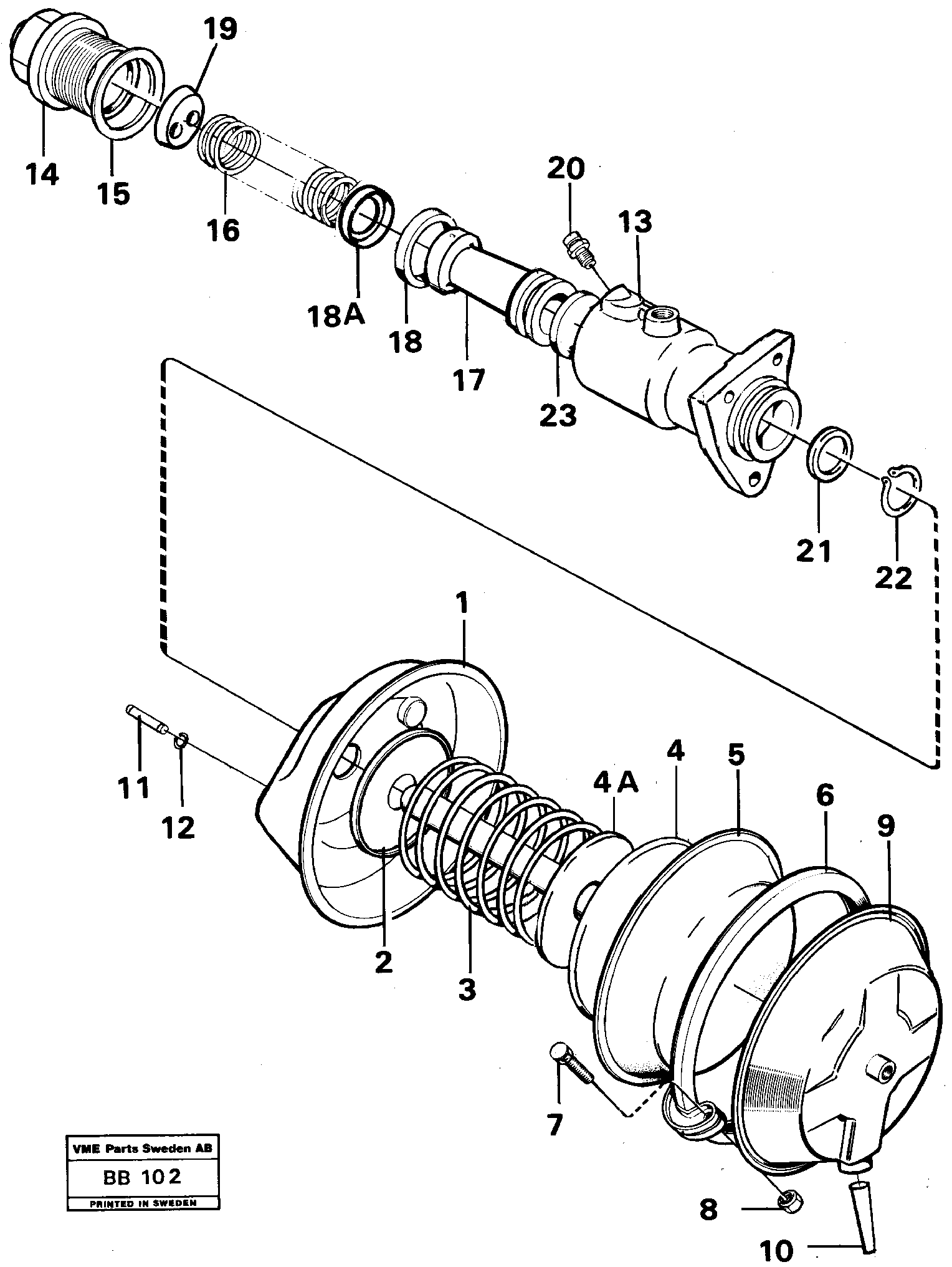 Brake unit — volvo parts diagram