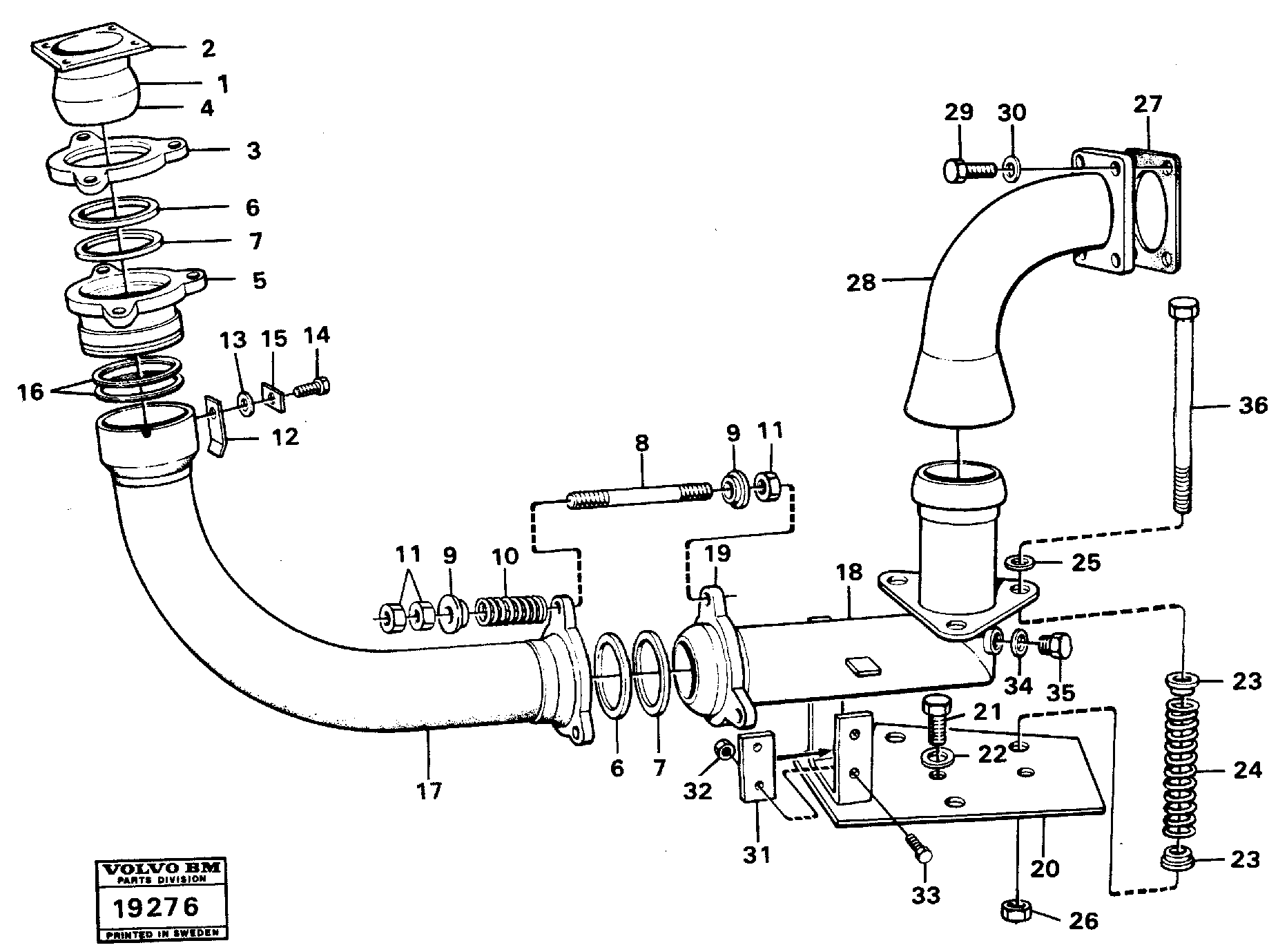 Dumper basket heating 99672 Tillv Nr 4049- — volvo parts diagram