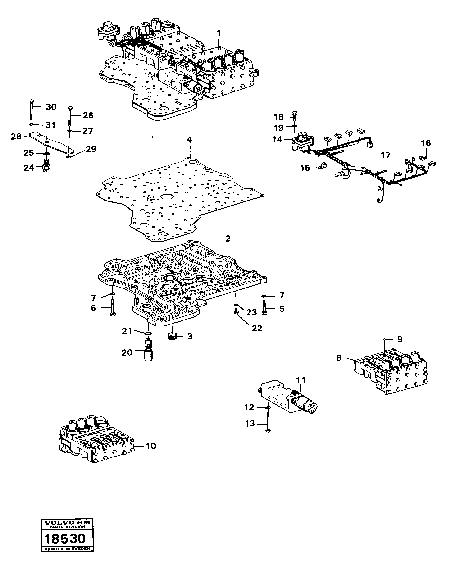 Selector valves — volvo parts diagram