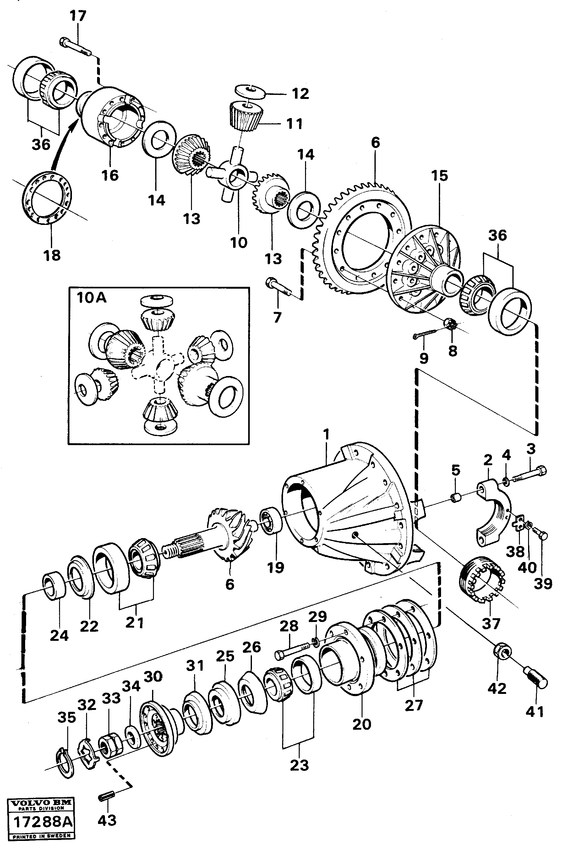 Final drive — volvo parts diagram