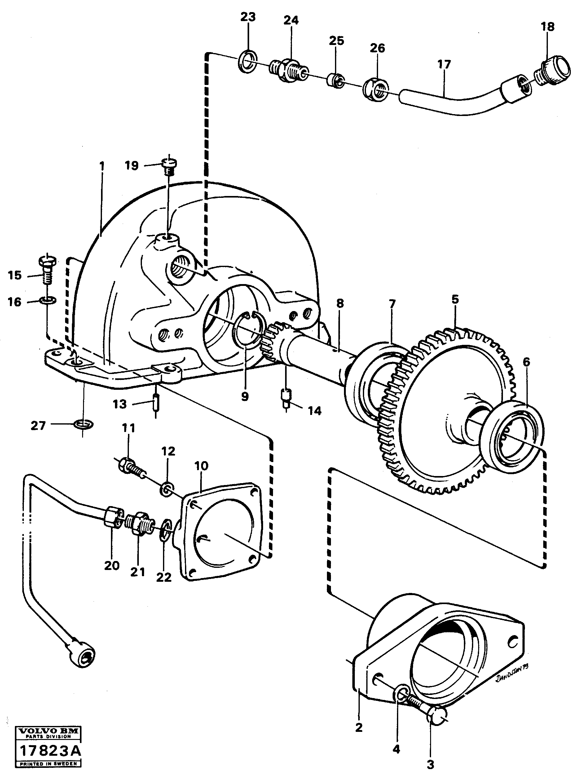 Pump drive — volvo parts diagram