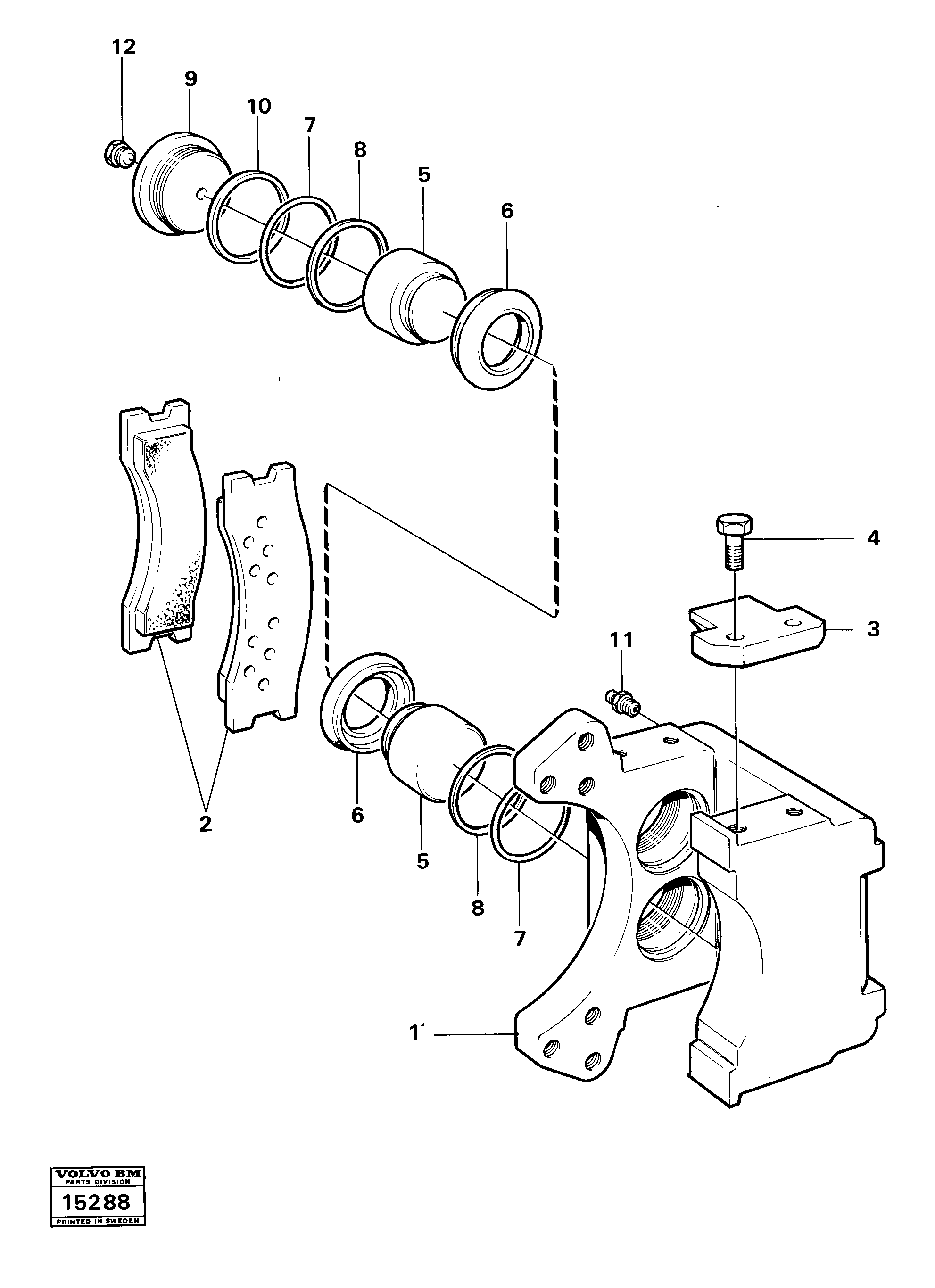 Disc brake — volvo parts diagram