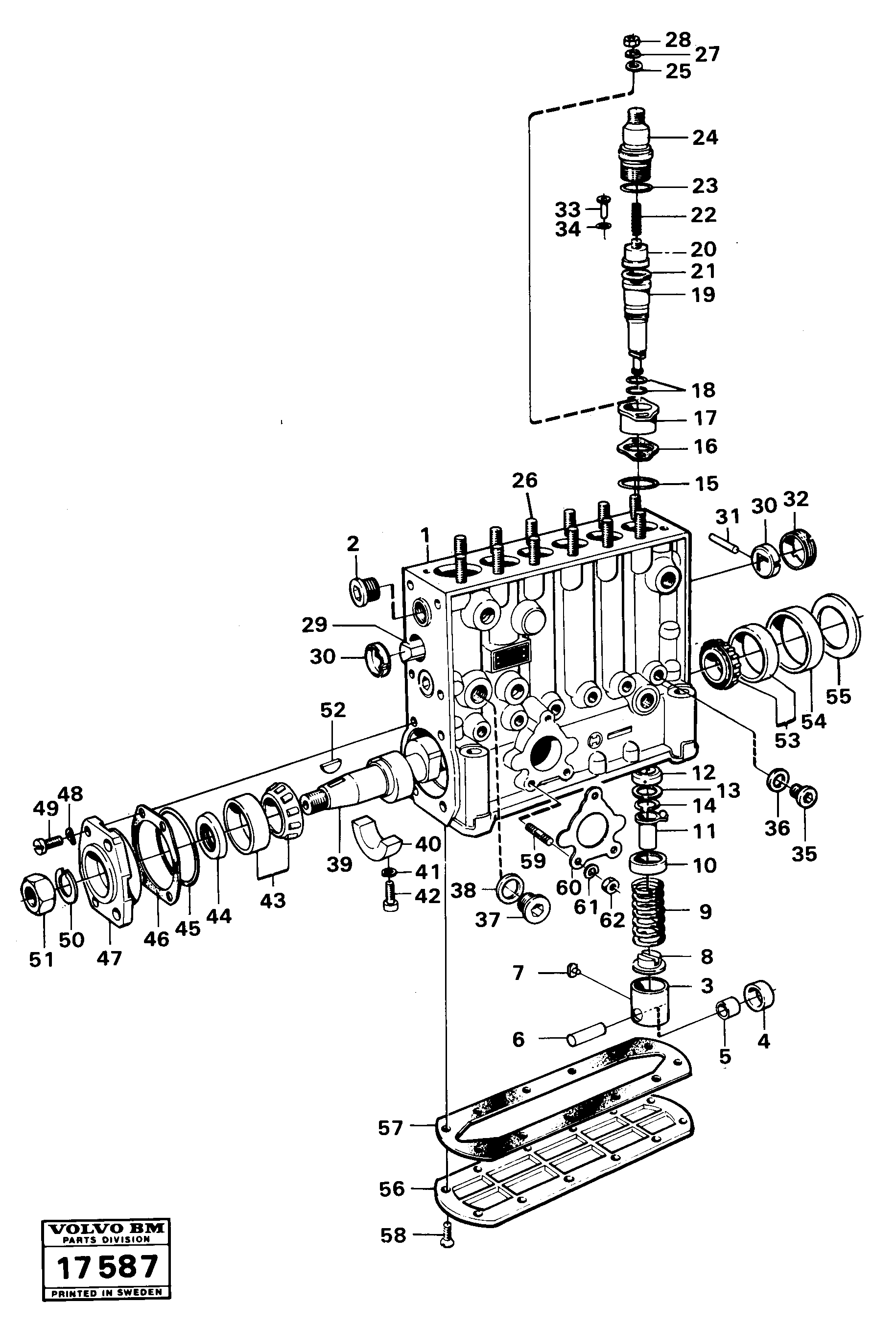 Fuel injection pump 91174 — volvo parts diagram